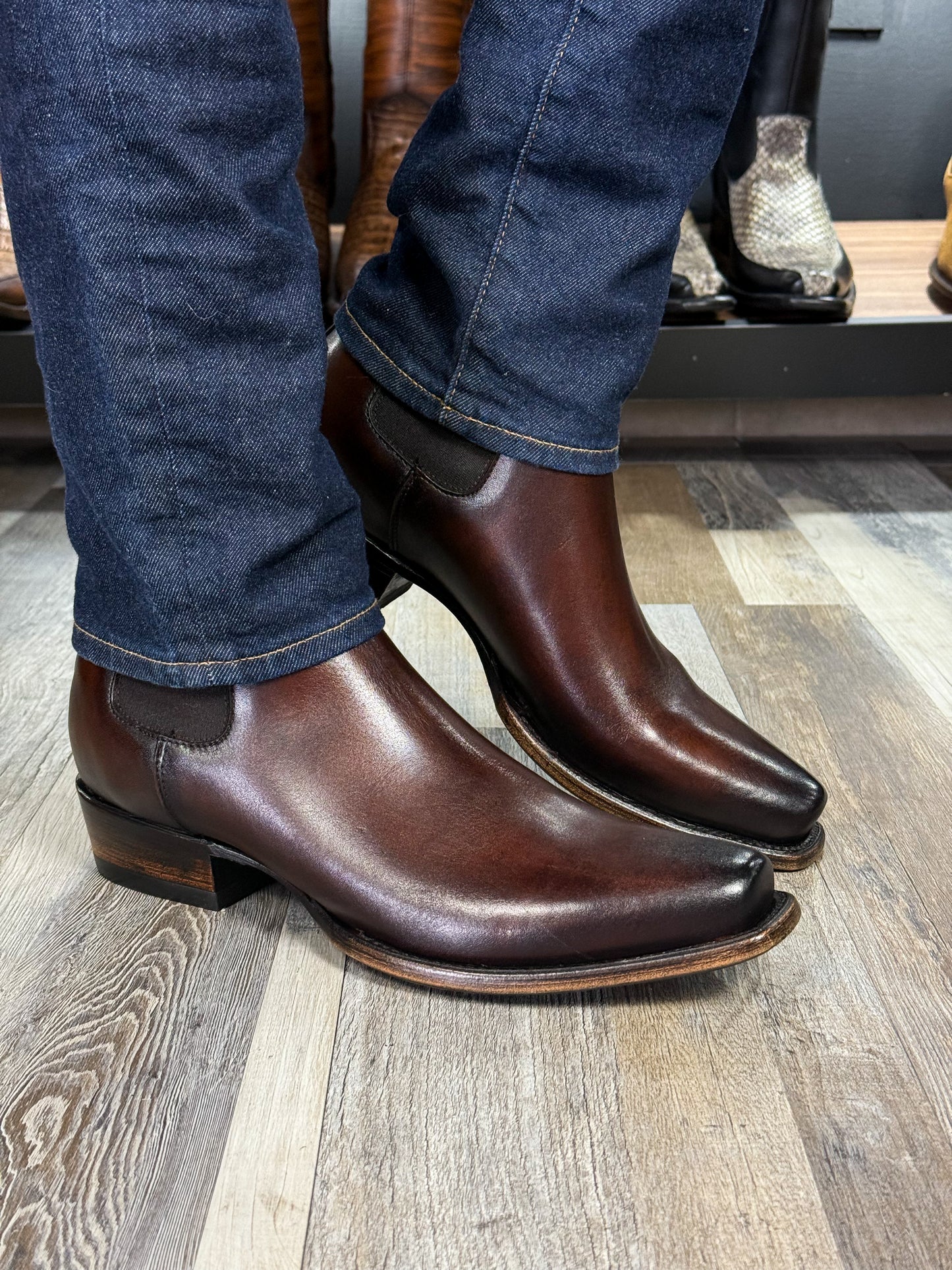 CARLO BROWN PITON BOOTS