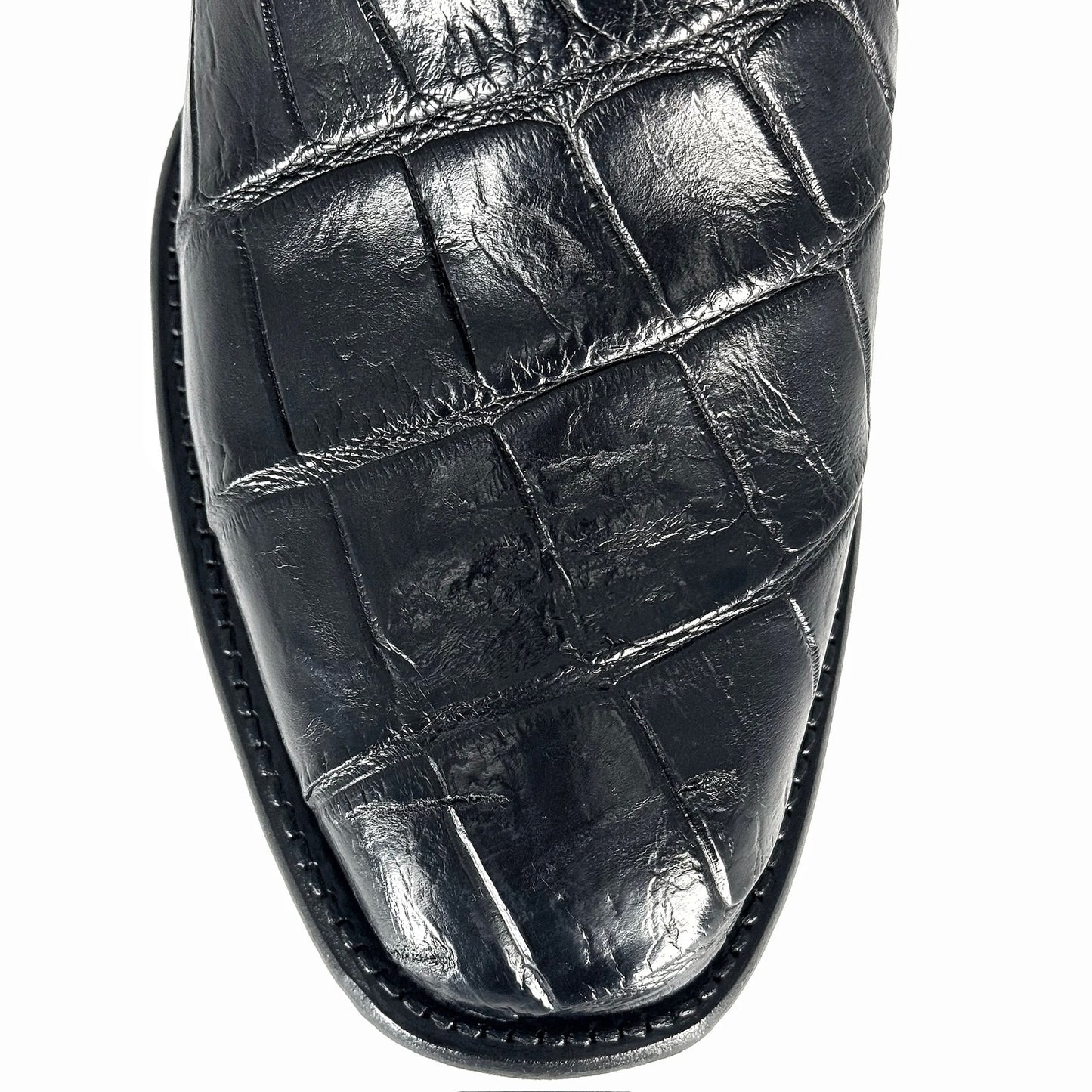 EMMA HIGH NEGRO COCODRILO ALIGATOR FRANCESA