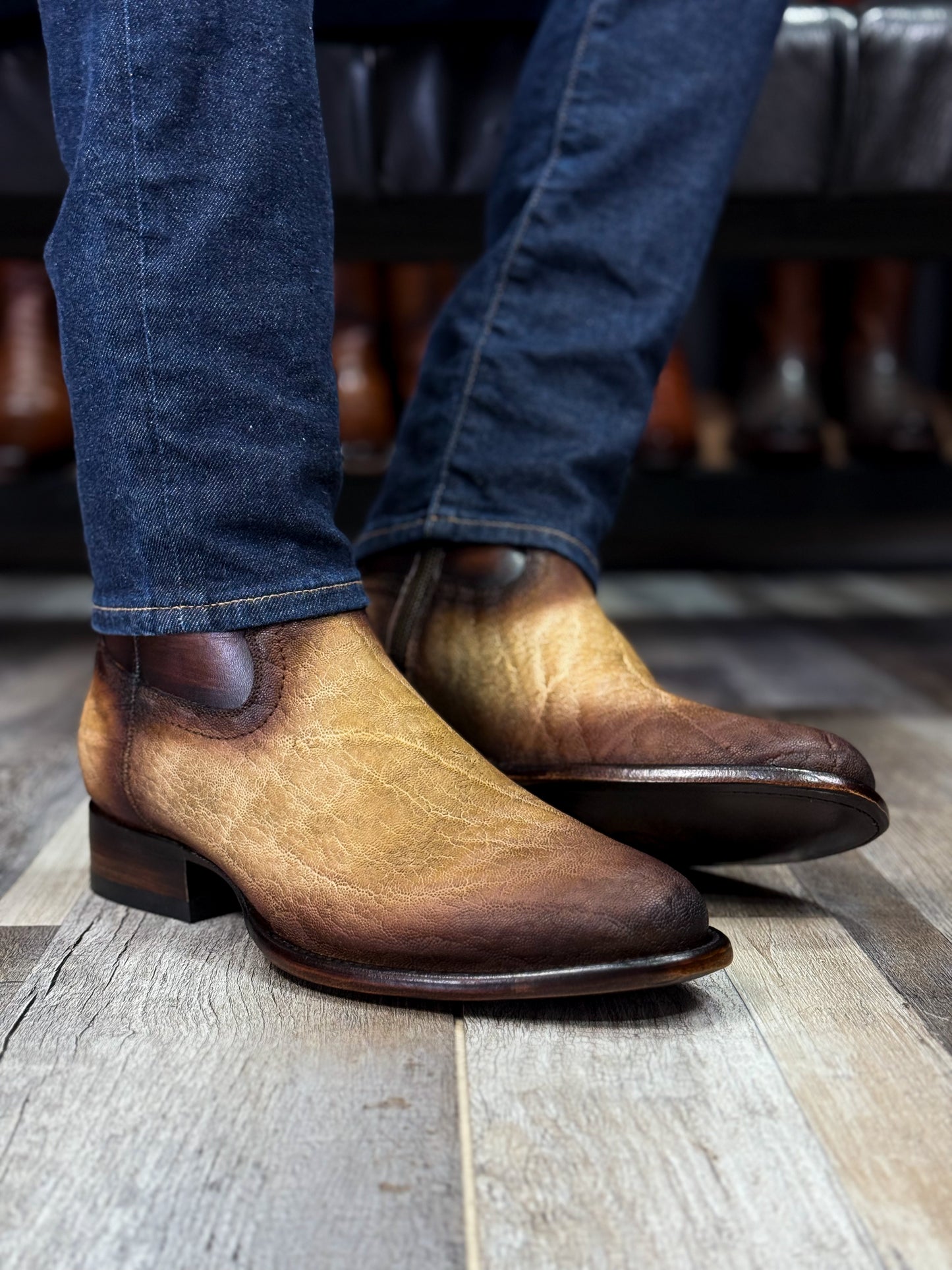 EMMA BEIGE ELEFANTE BOOTS OVAL