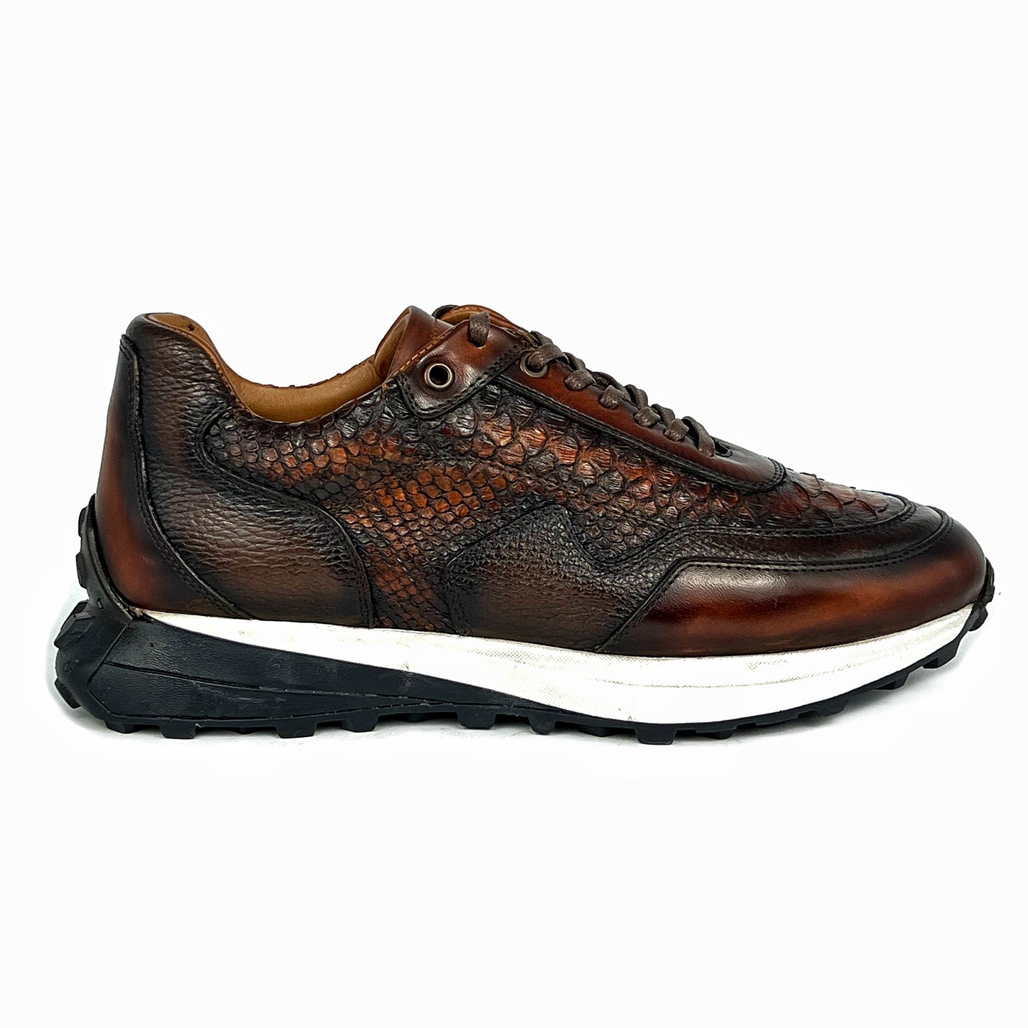 CARLO BROWN PITON BOOTS