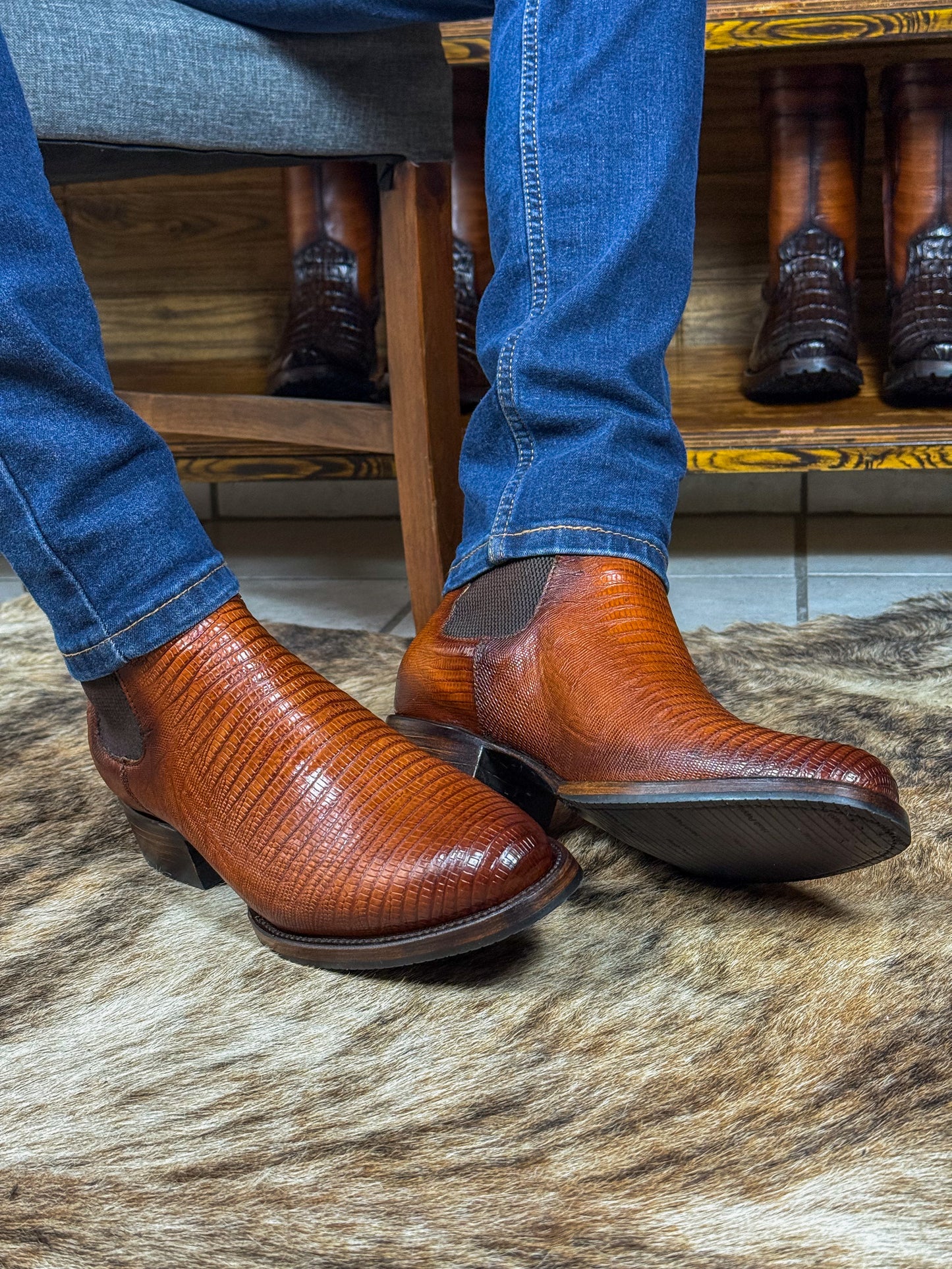 CARLO BROWN PITON BOOTS