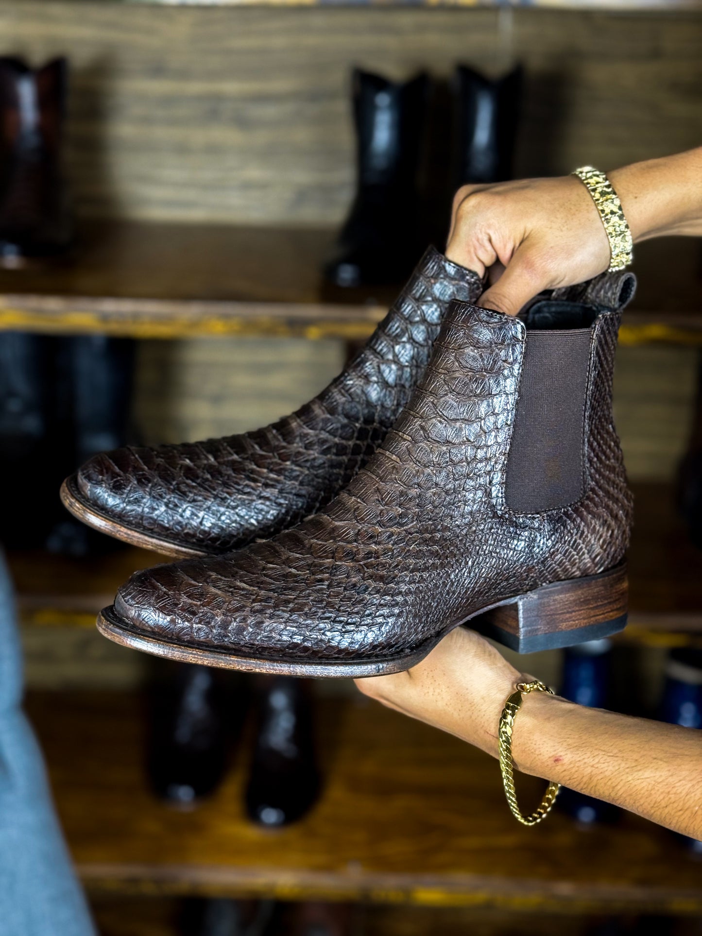 EMMA BROWN PITON BOOTS