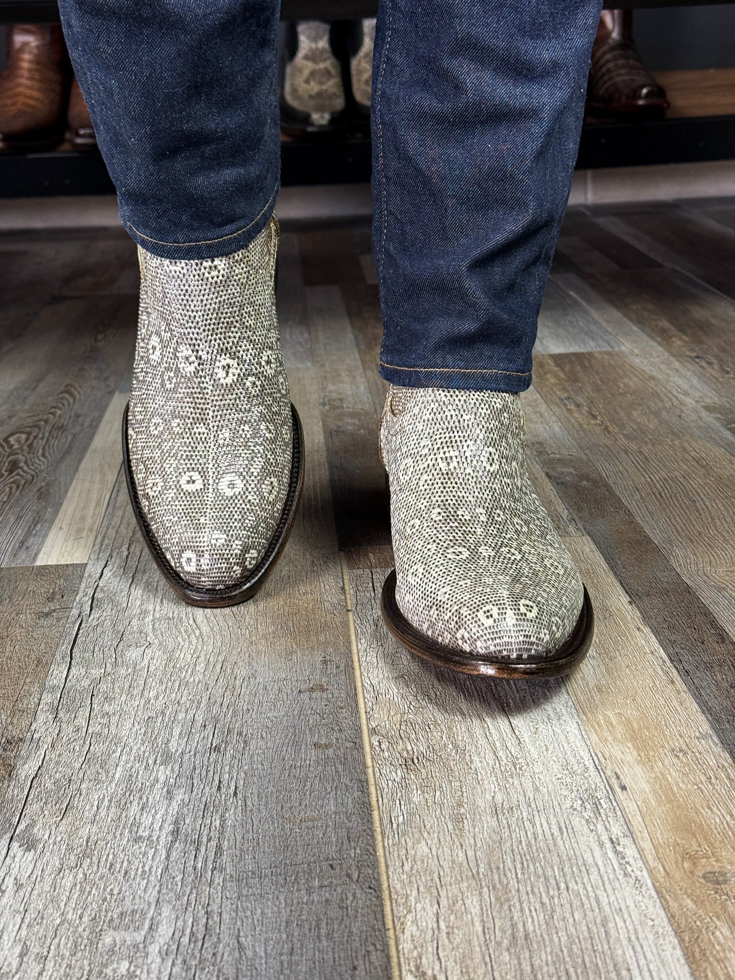 EMMA BROWN LIZARD BOOTS