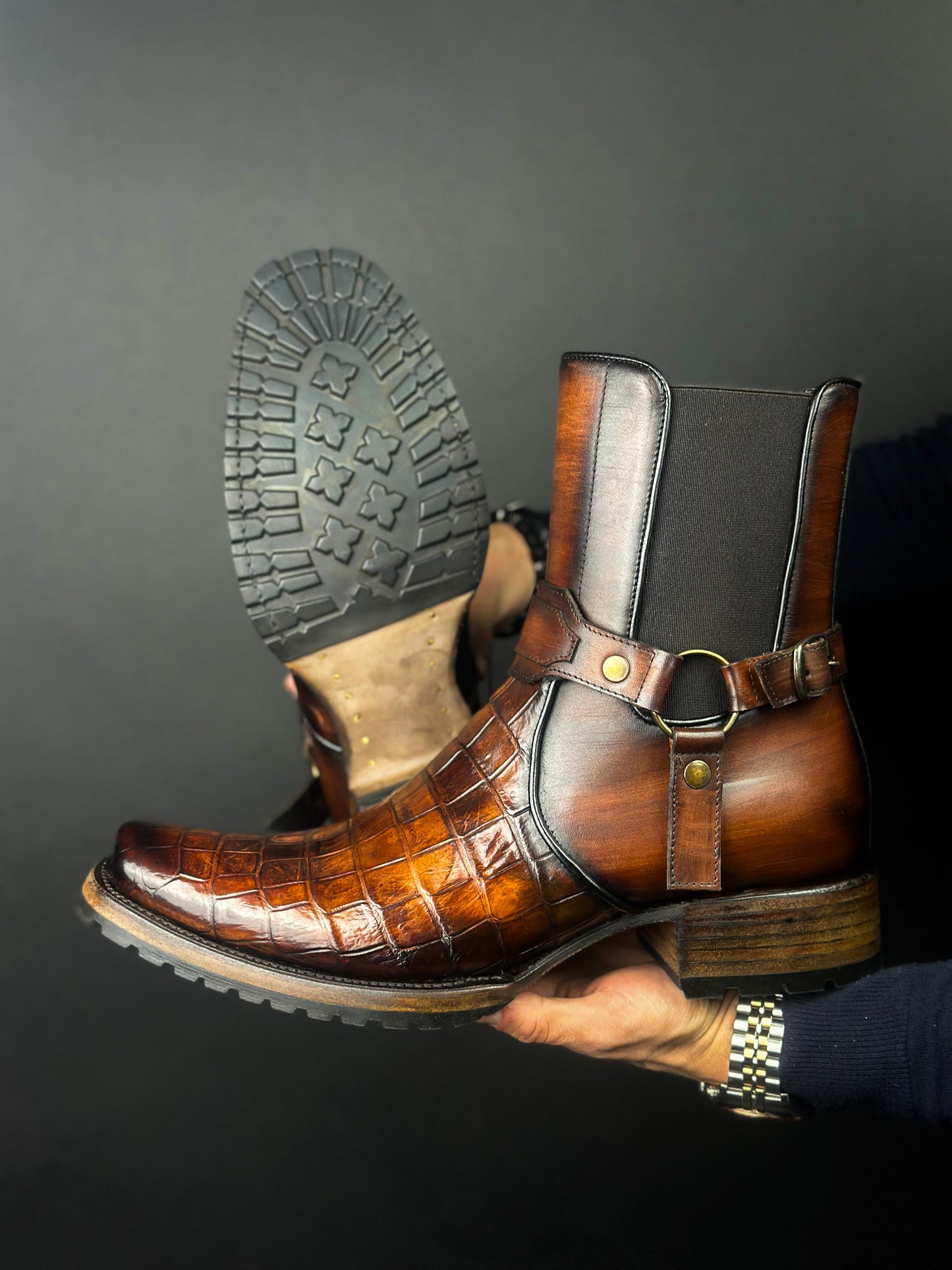 CARLO BROWN COCODRILO BOOTS DUBAI