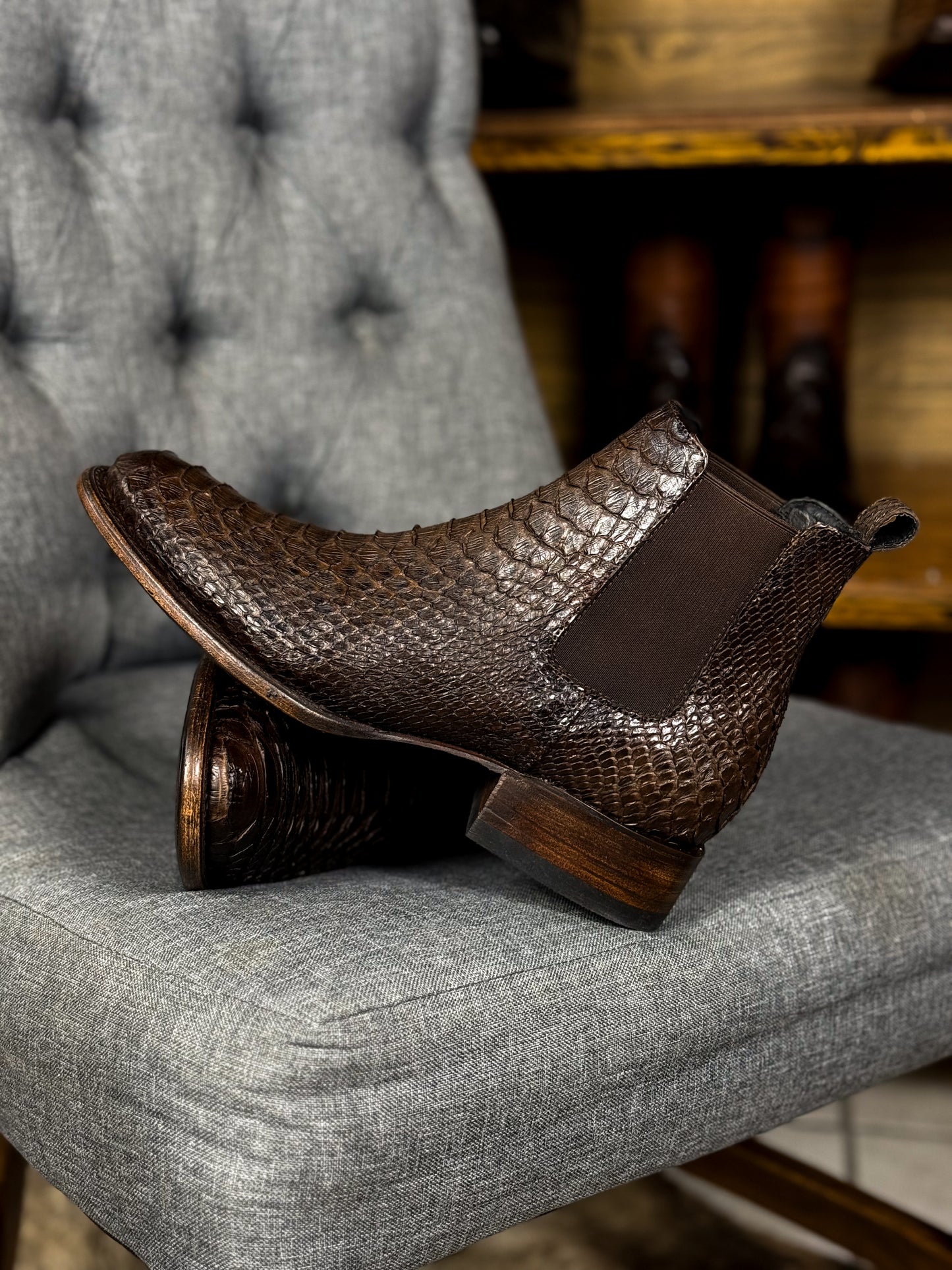 EMMA BROWN PITON BOOTS