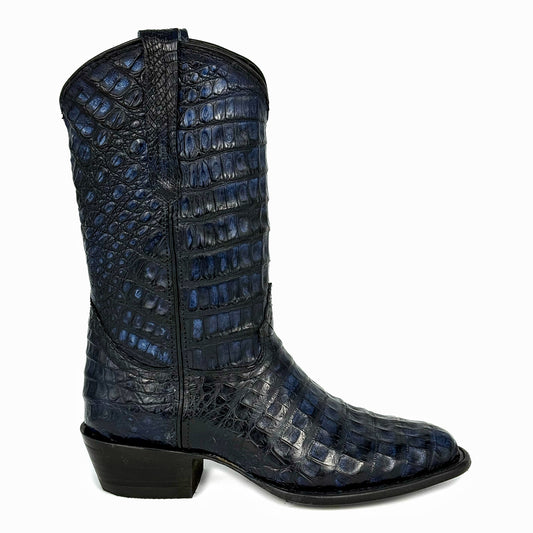 EDGAR BROWN CROCODILE BOOTS