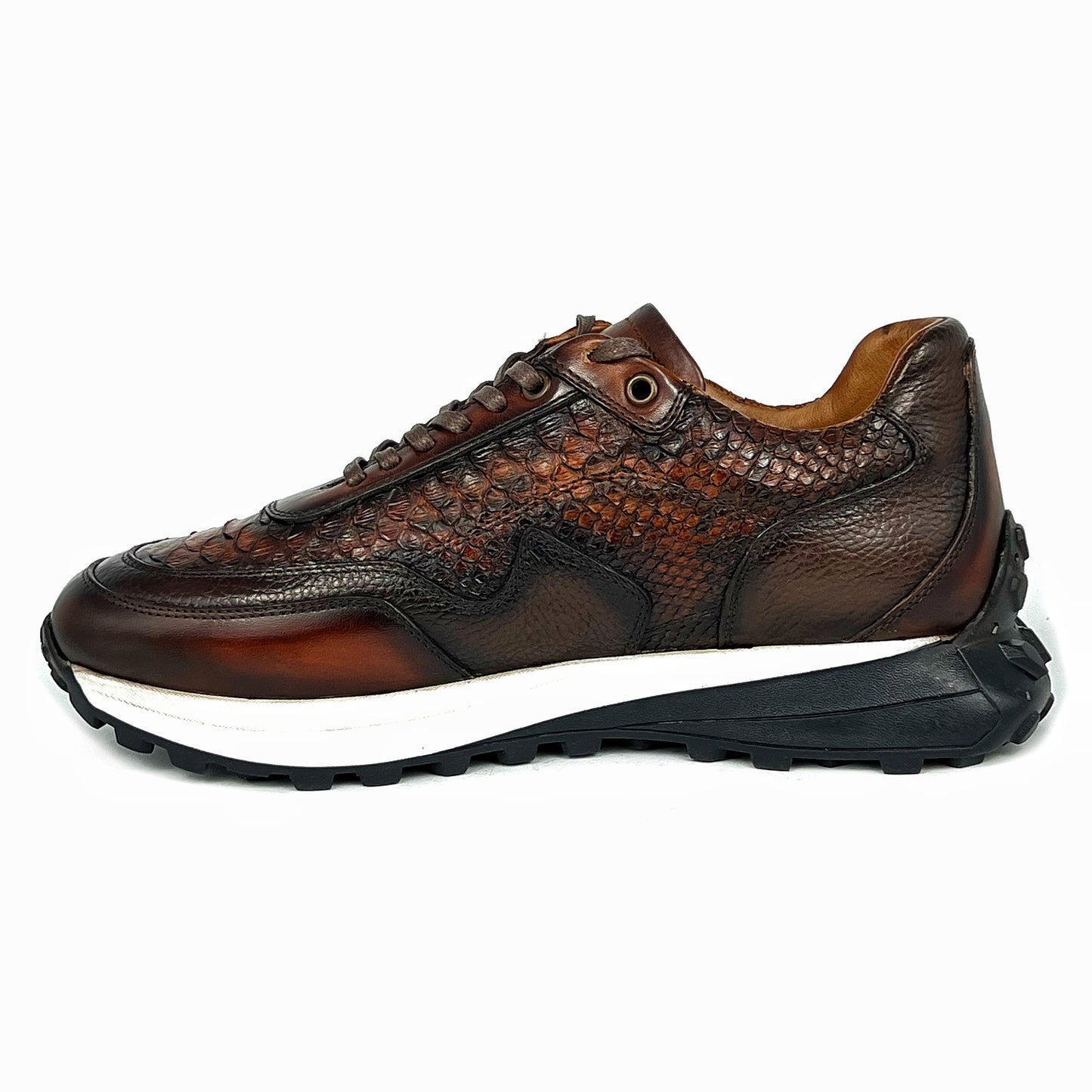 CARLO BROWN PITON BOOTS