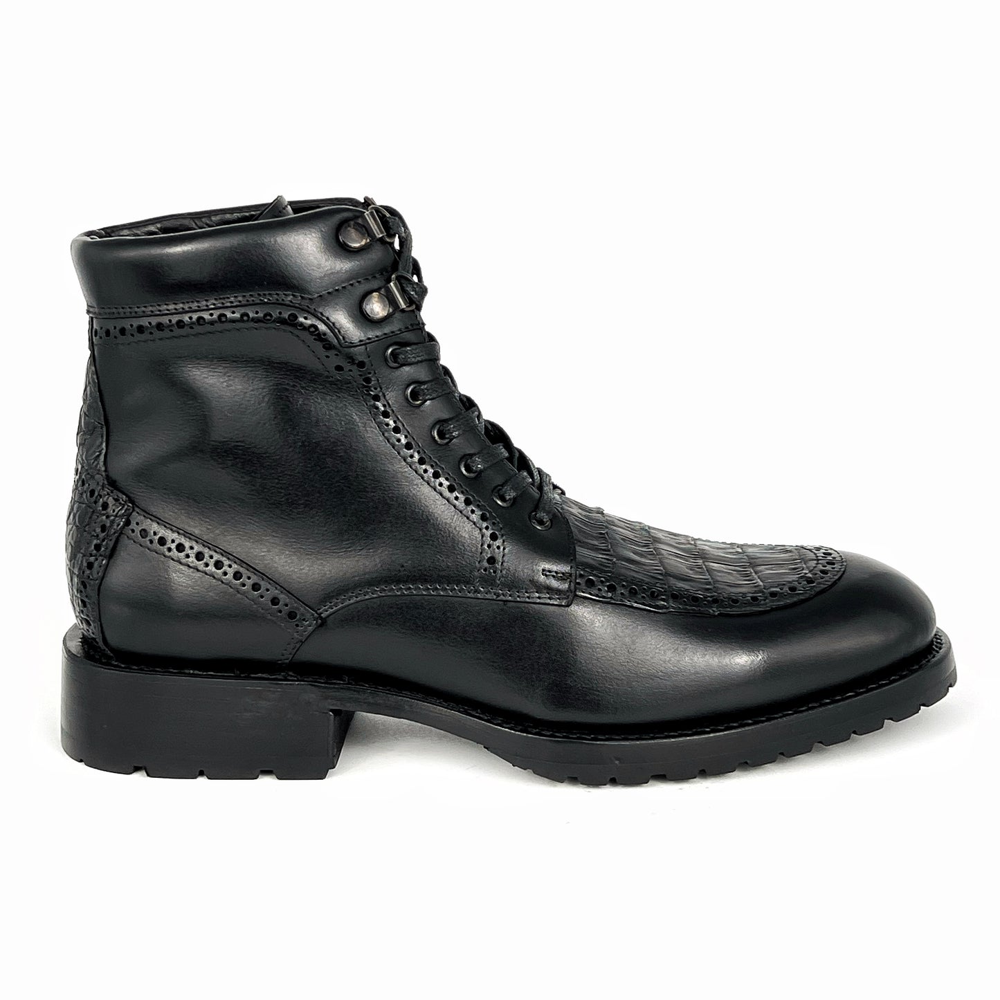 CARLO BROWN PITON BOOTS