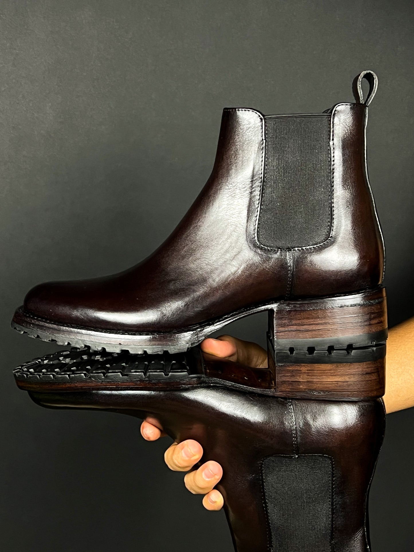 CARLO BROWN PITON BOOTS