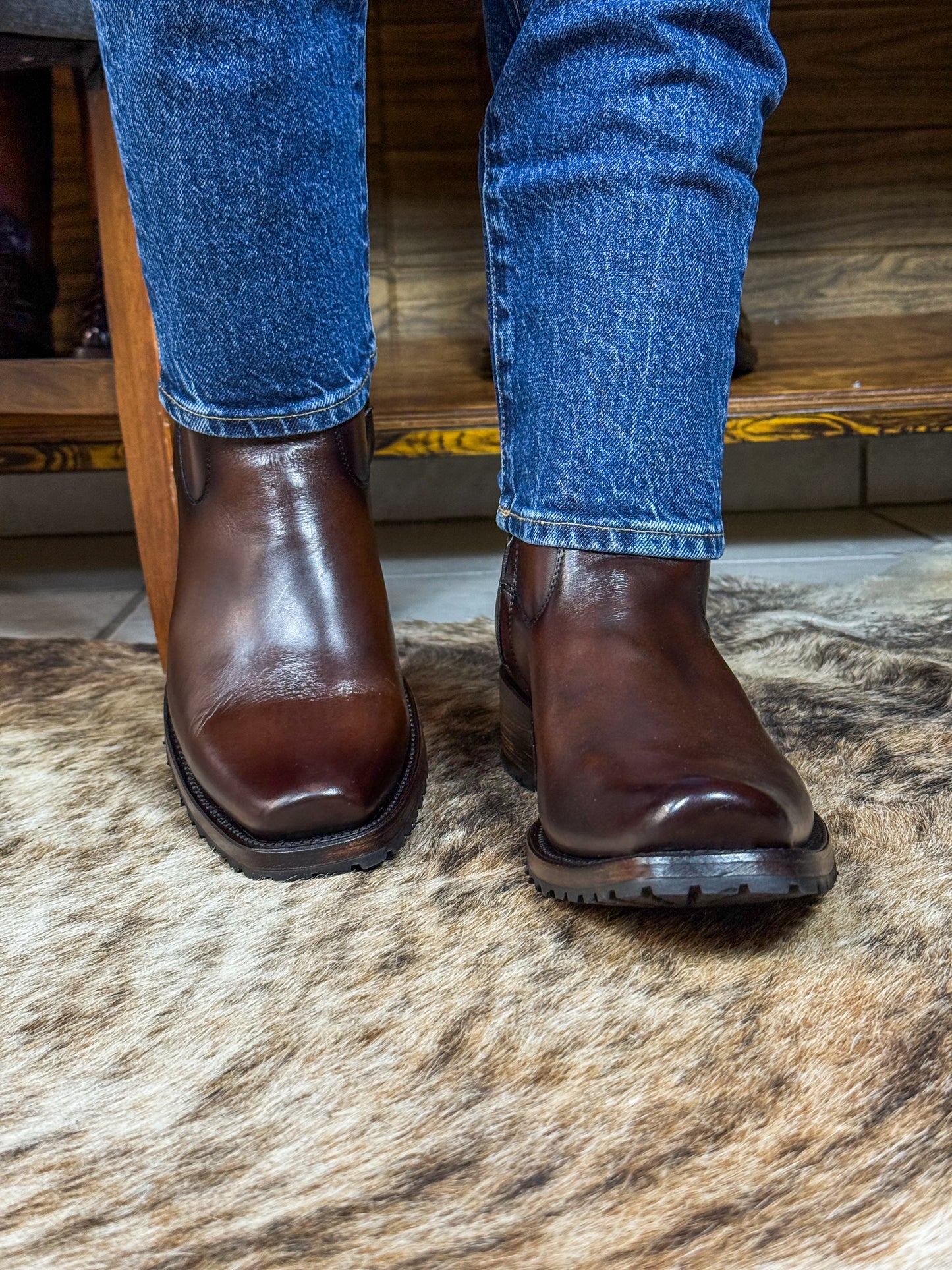 CARLO BROWN PITON BOOTS
