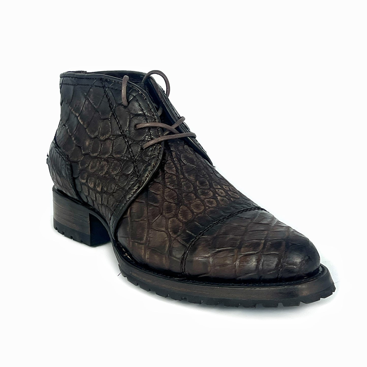 CARLO BROWN PITON BOOTS