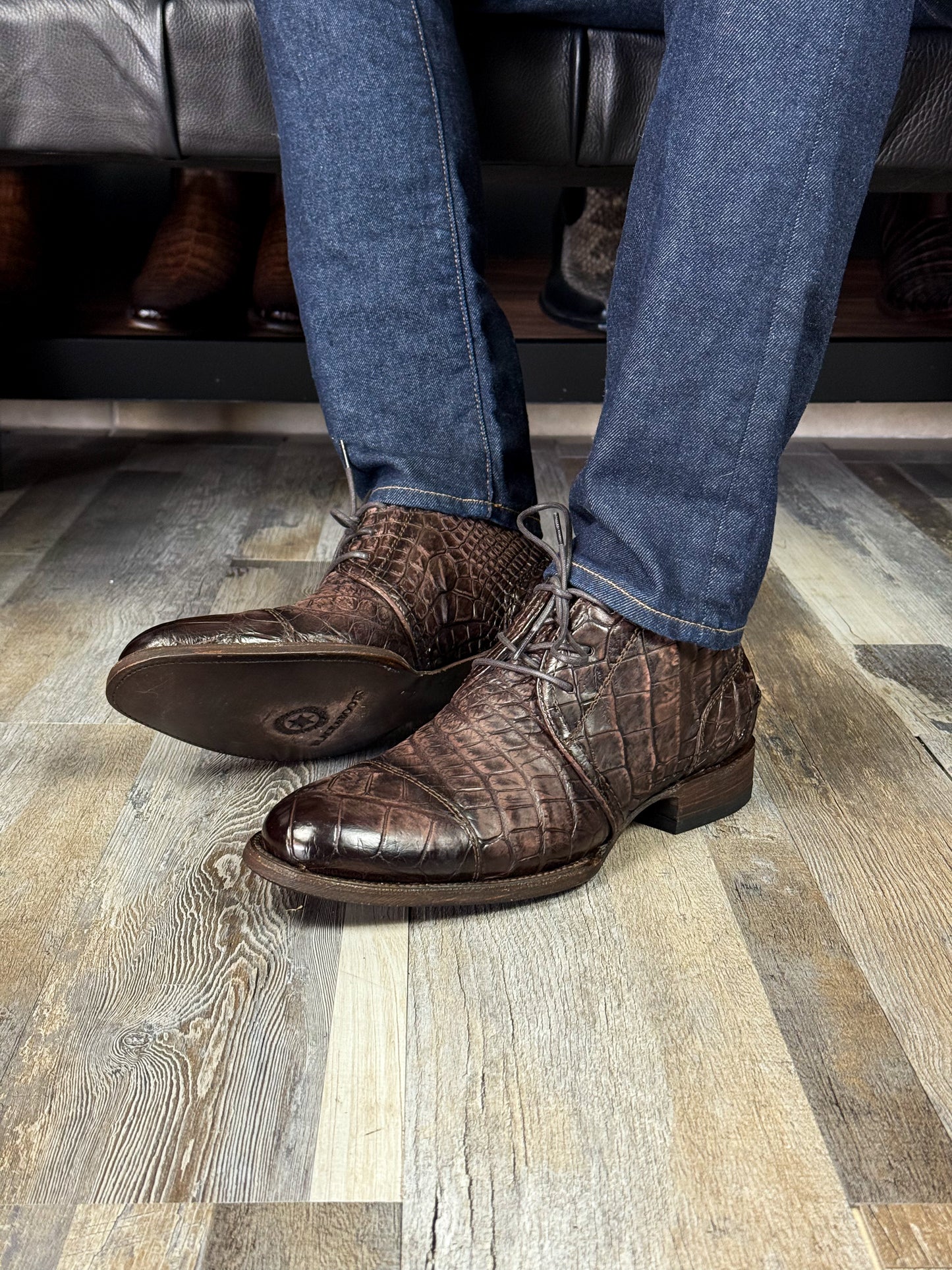 CARLO BROWN PITON BOOTS
