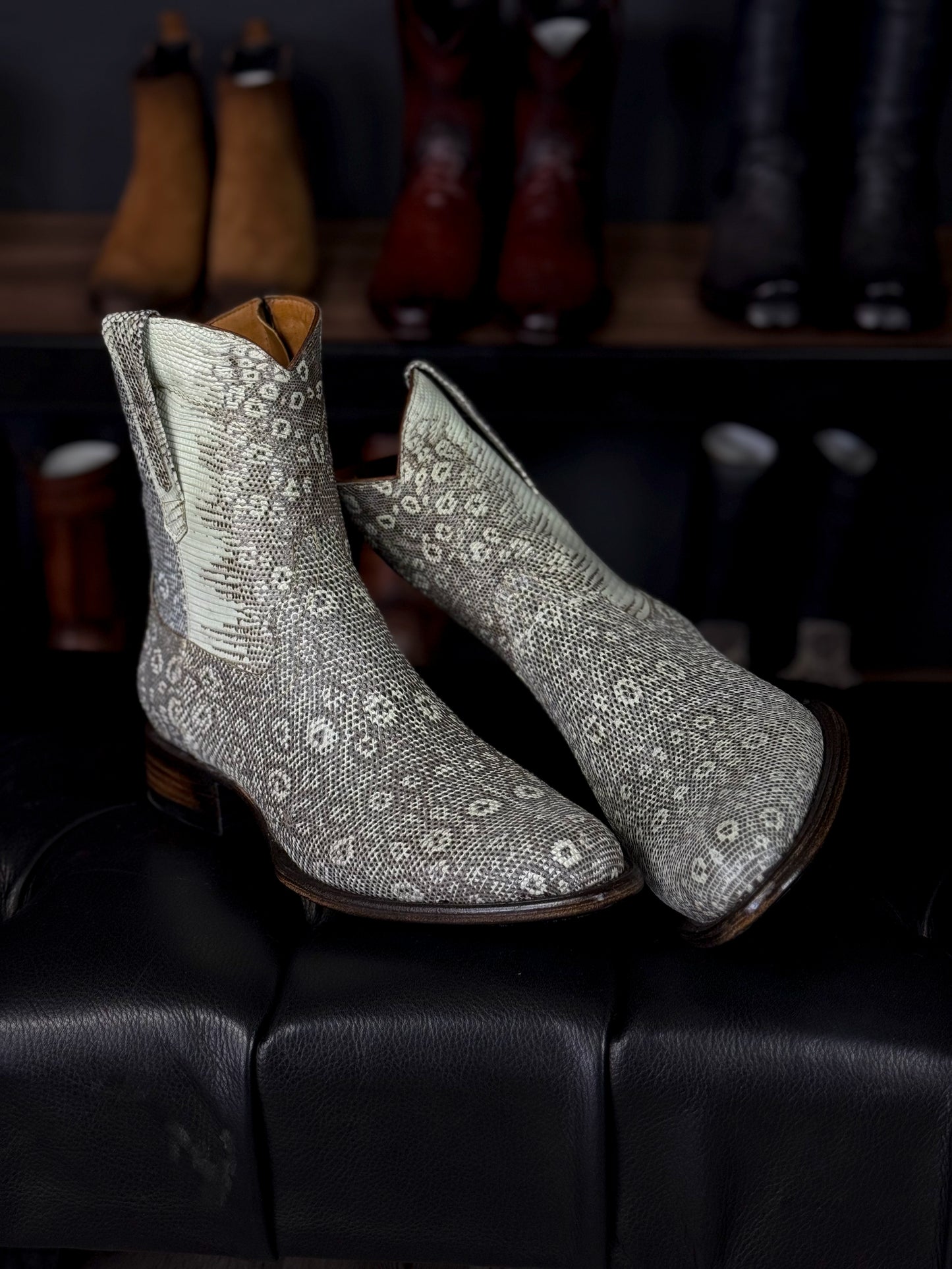 EMMA BROWN LIZARD BOOTS