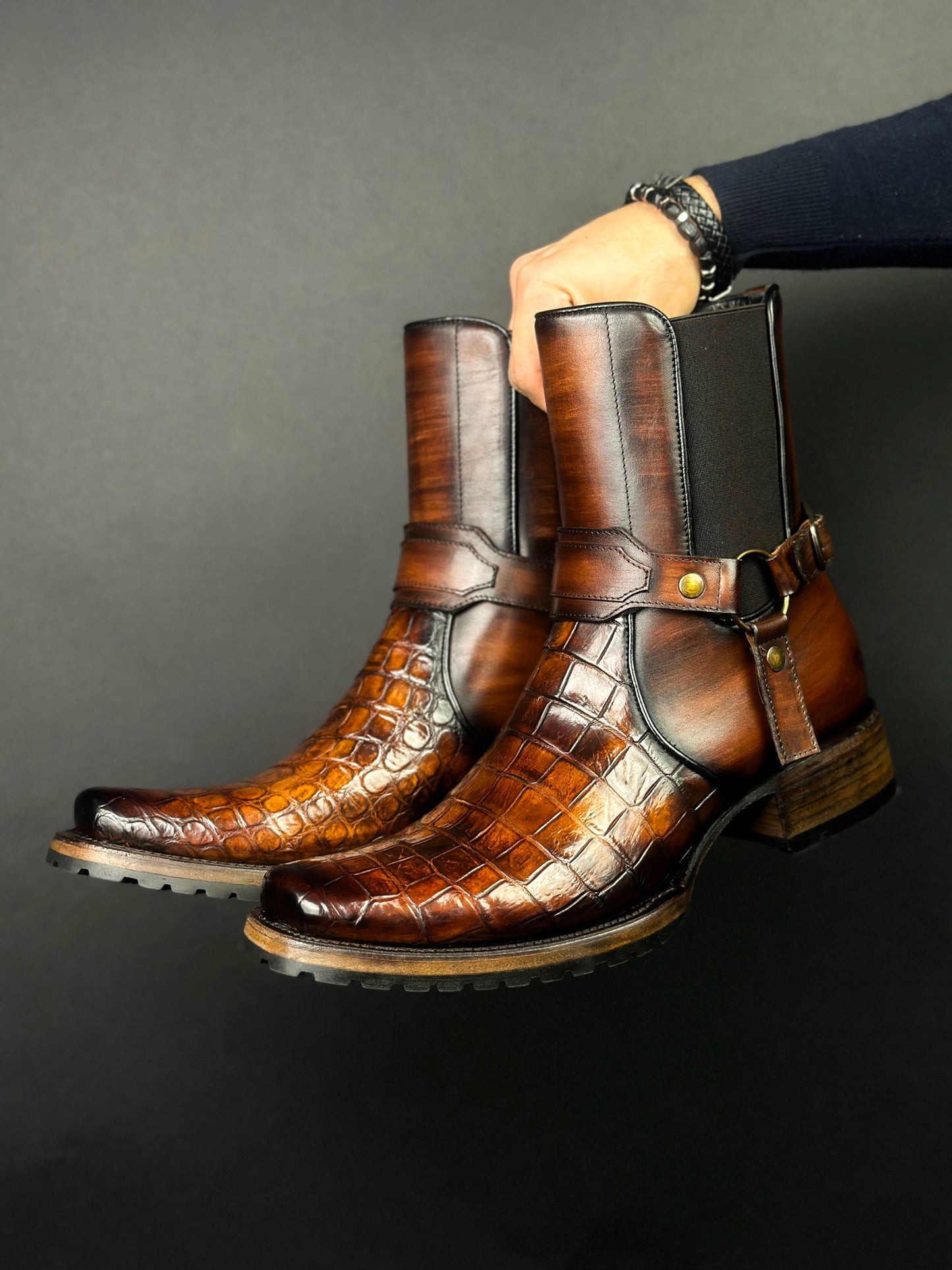CARLO BROWN COCODRILO BOOTS DUBAI