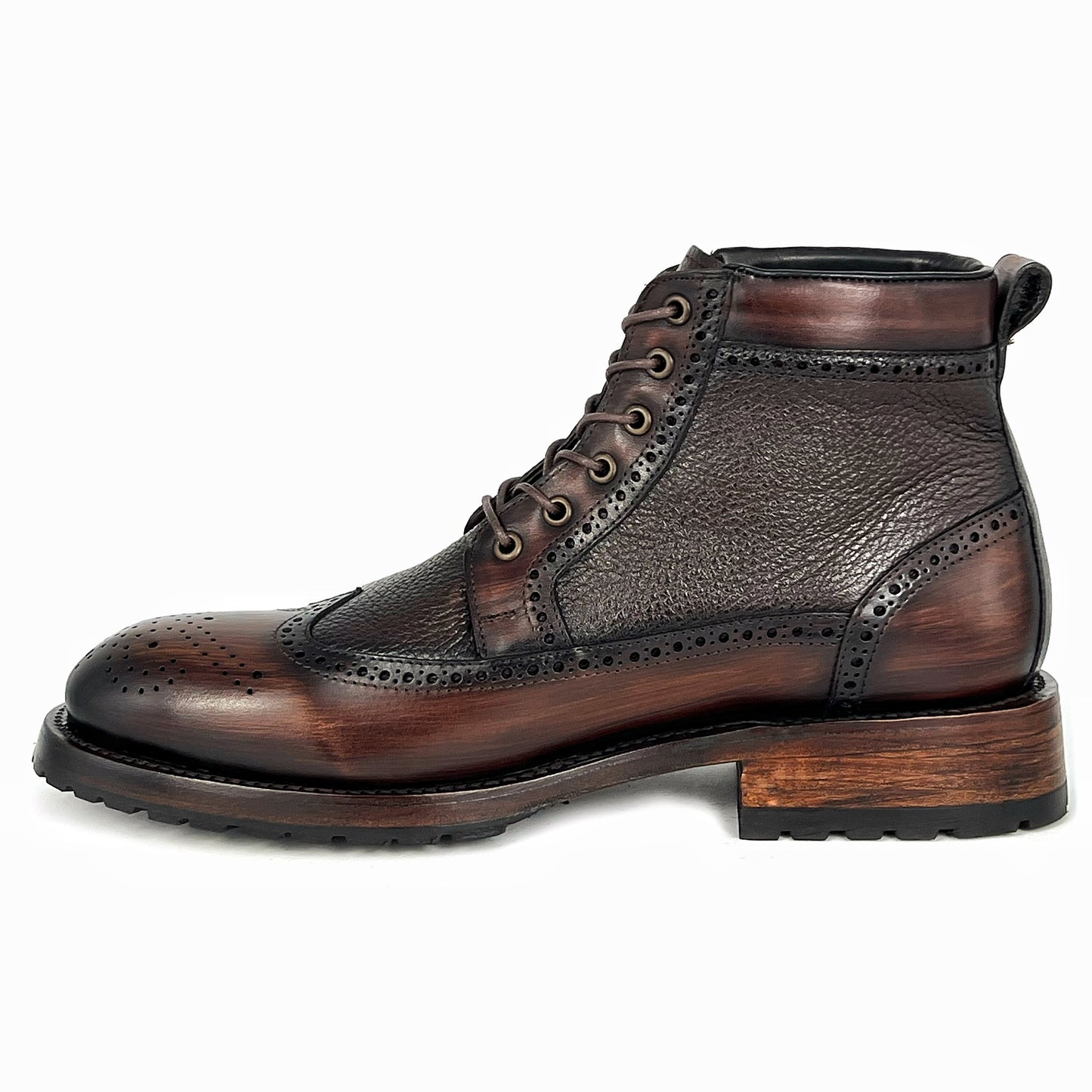 CARLO BROWN PITON BOOTS