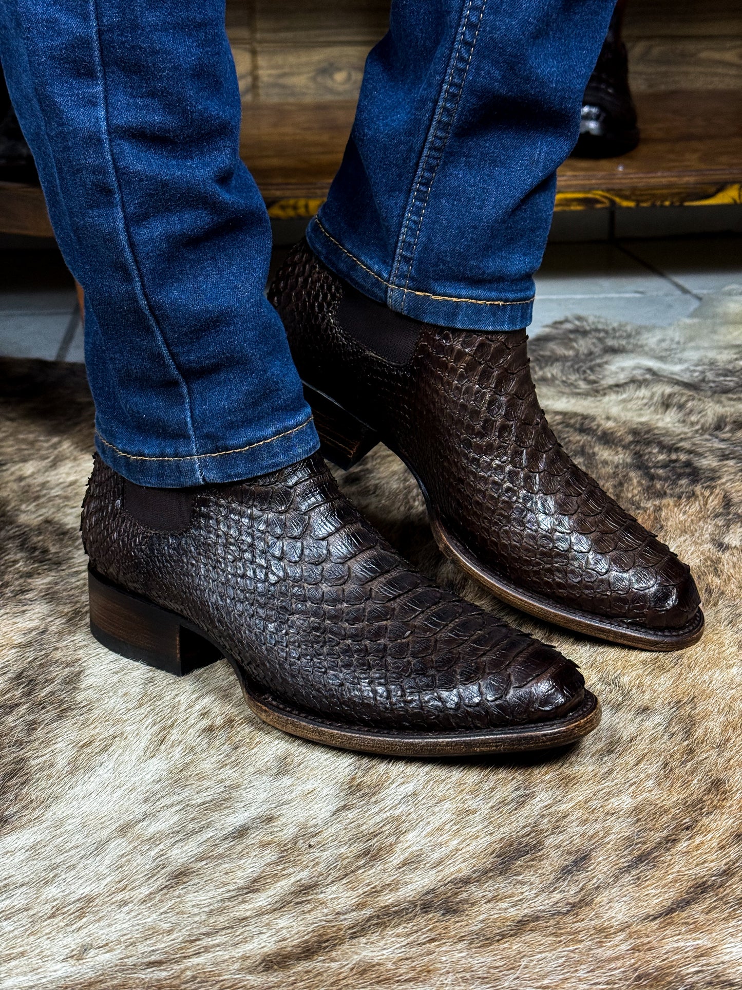 EMMA BROWN PITON BOOTS