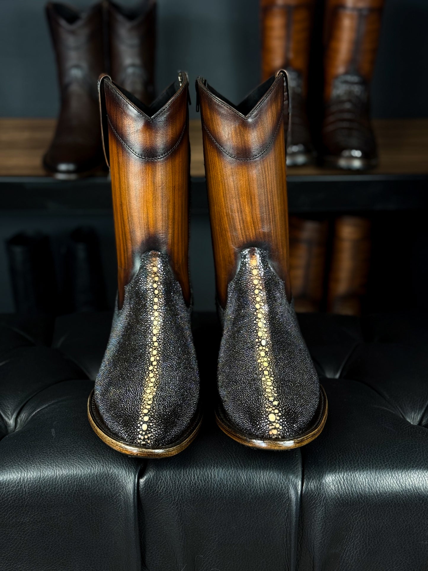 EMMA BROWN PITON BOOTS
