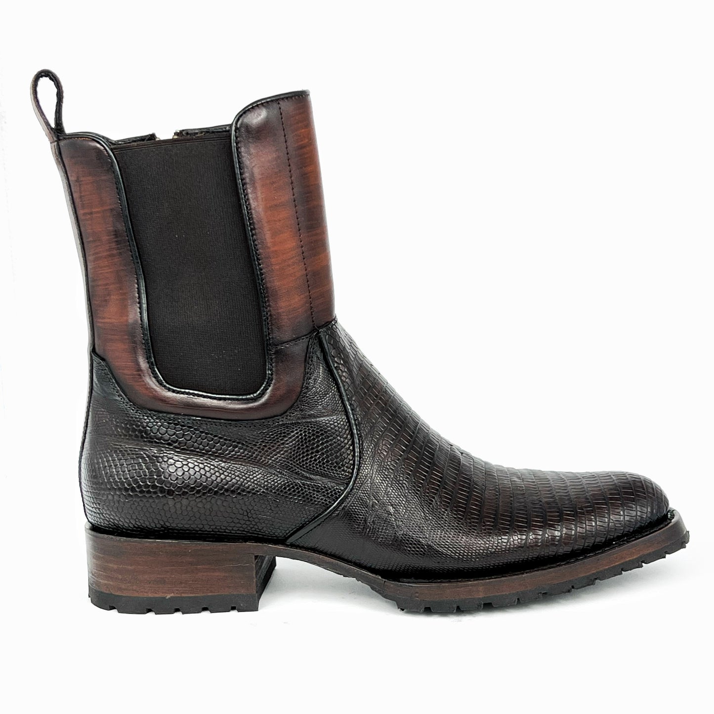 EMMA BROWN LIZARD BOOTS