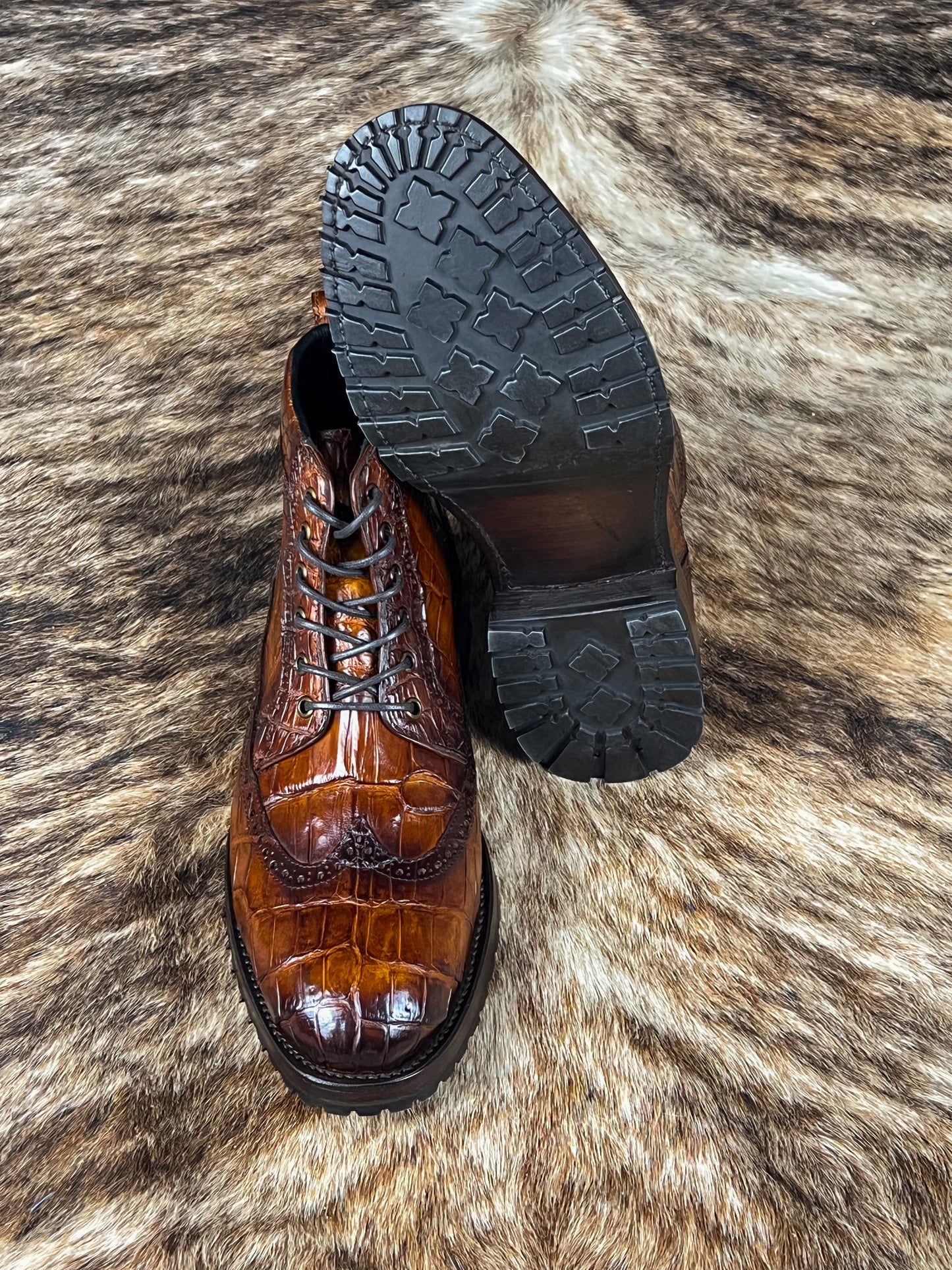 CARLO BROWN PITON BOOTS