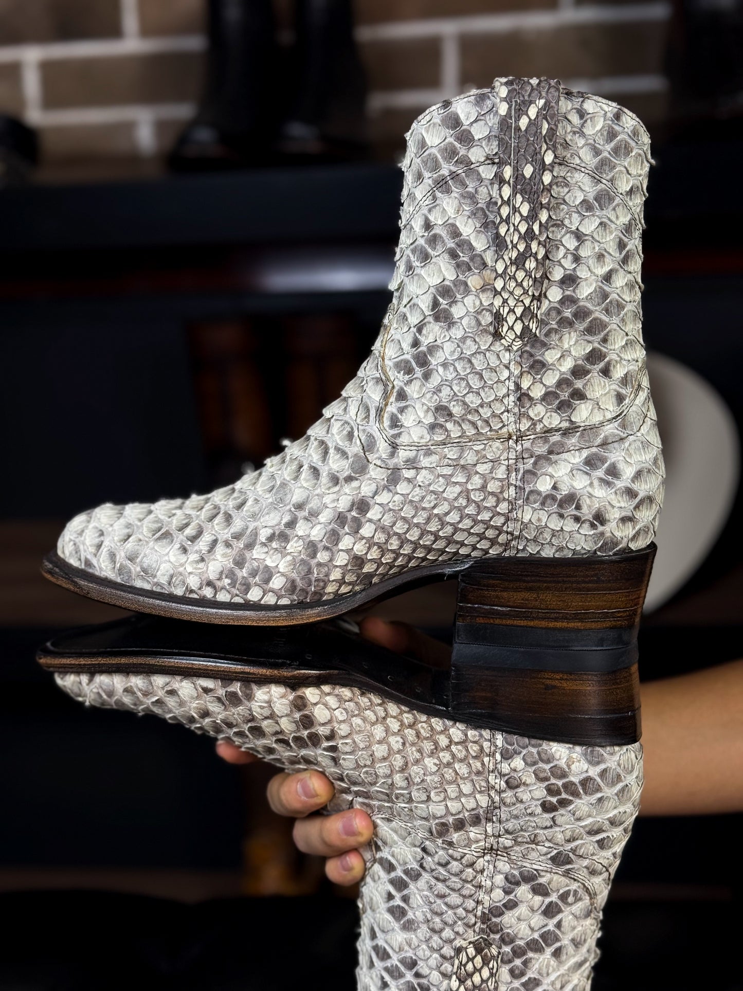 EMMA BROWN PITON BOOTS