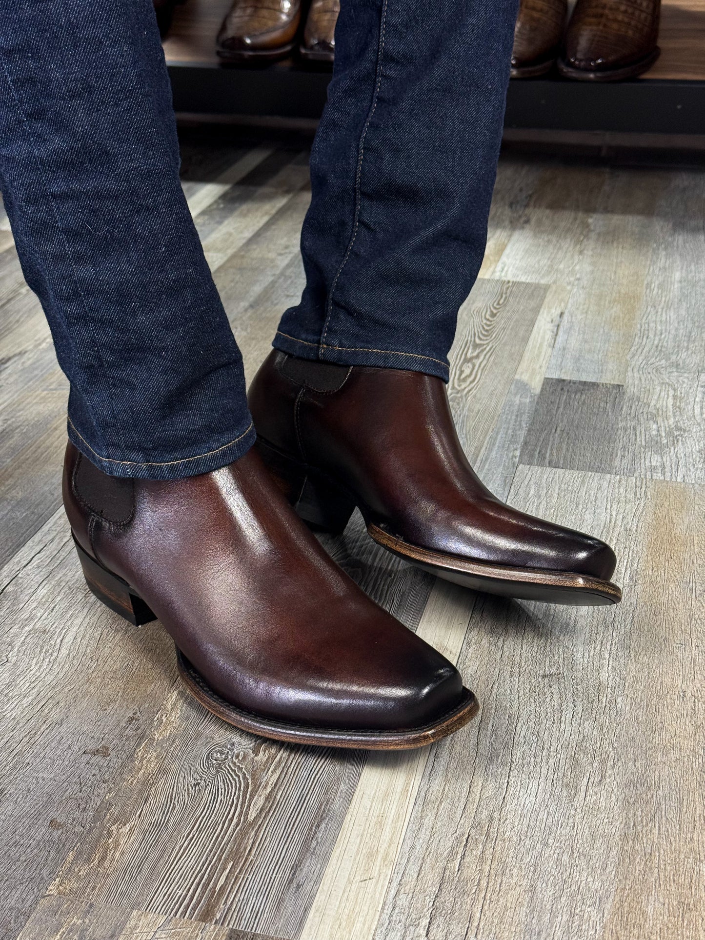 CARLO BROWN PITON BOOTS
