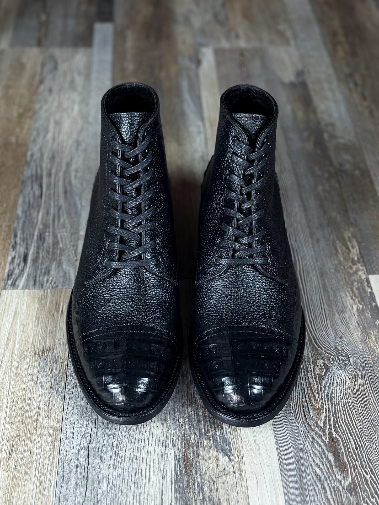 CARLO BROWN PITON BOOTS