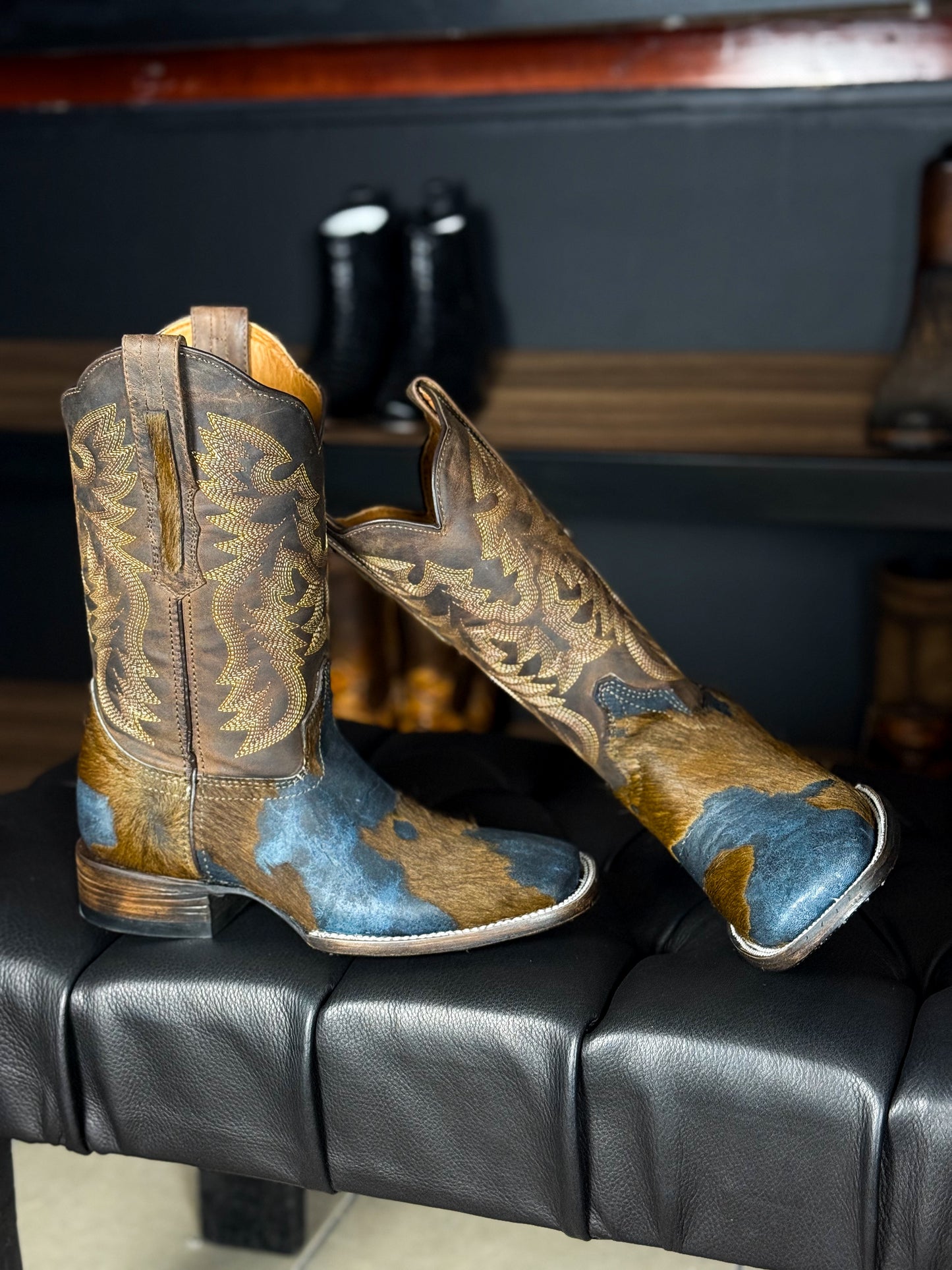 CARLO BROWN PITON BOOTS