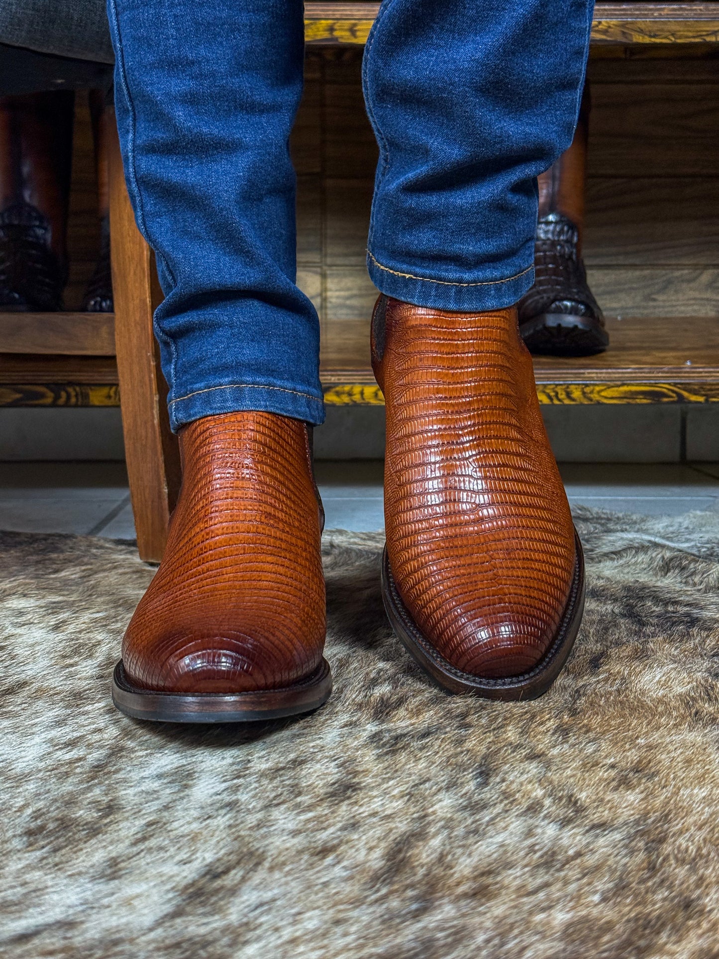 CARLO BROWN PITON BOOTS