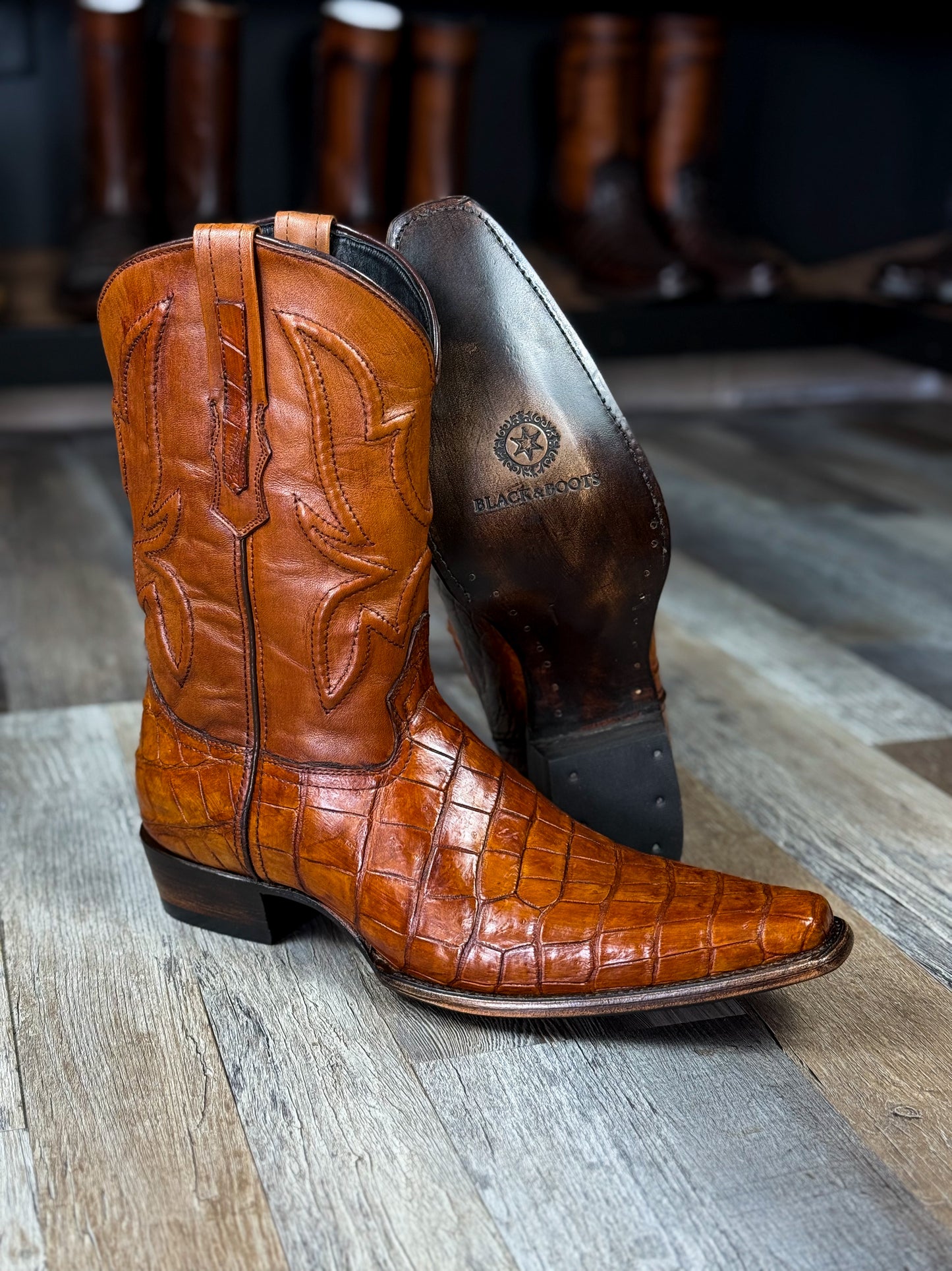 EMMA BROWN PITON BOOTS