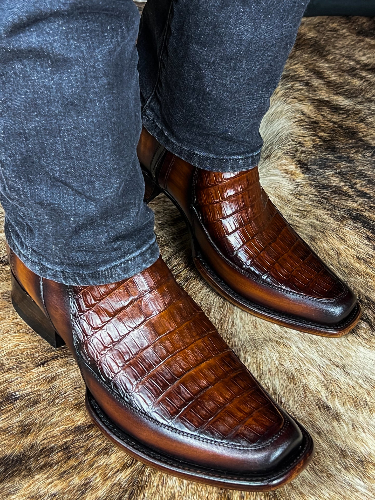 EMILIO BROWN COCODRILO BOOTS DUBAI