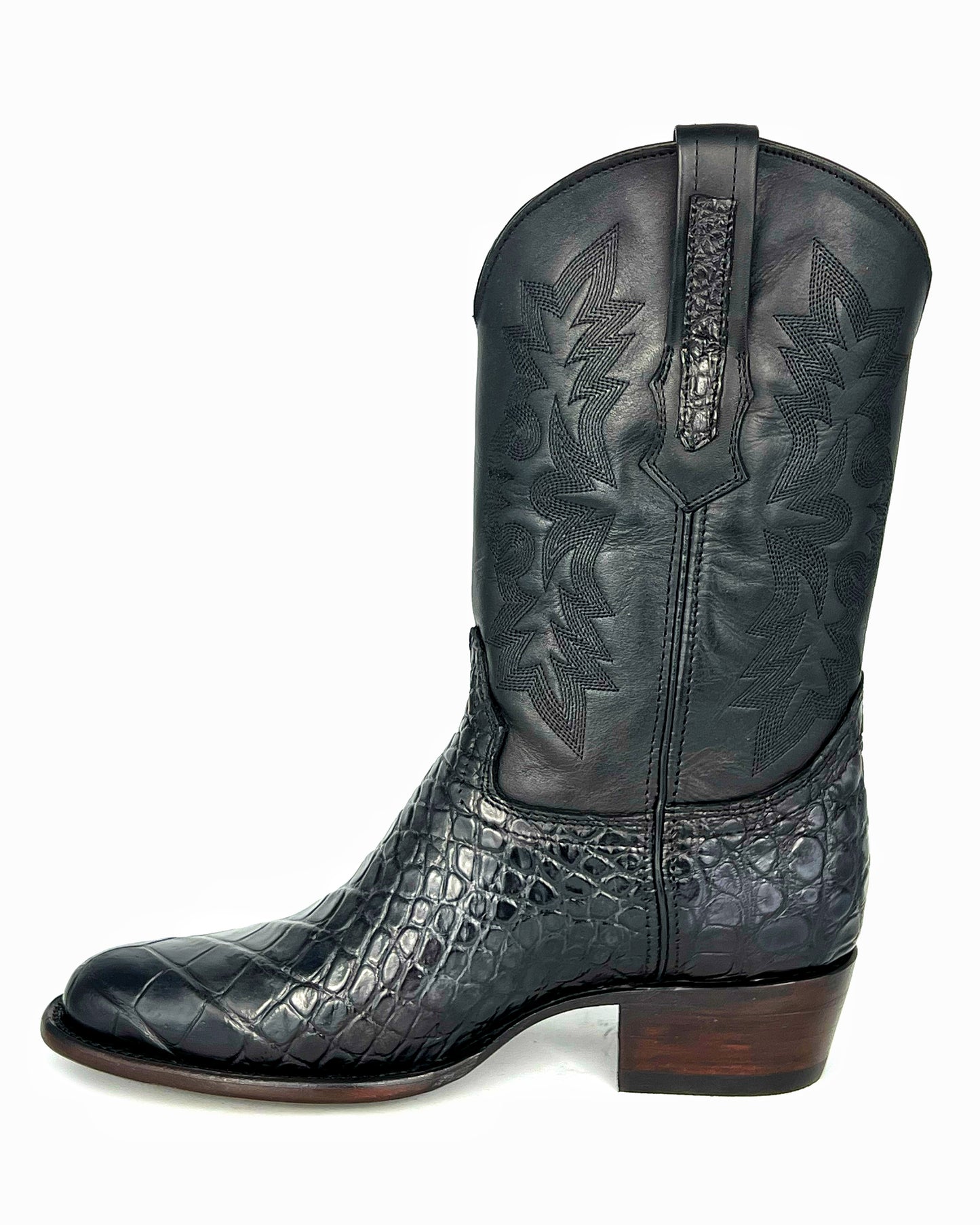 COWBOY GREY ALLIGATOR BOOTS OVAL