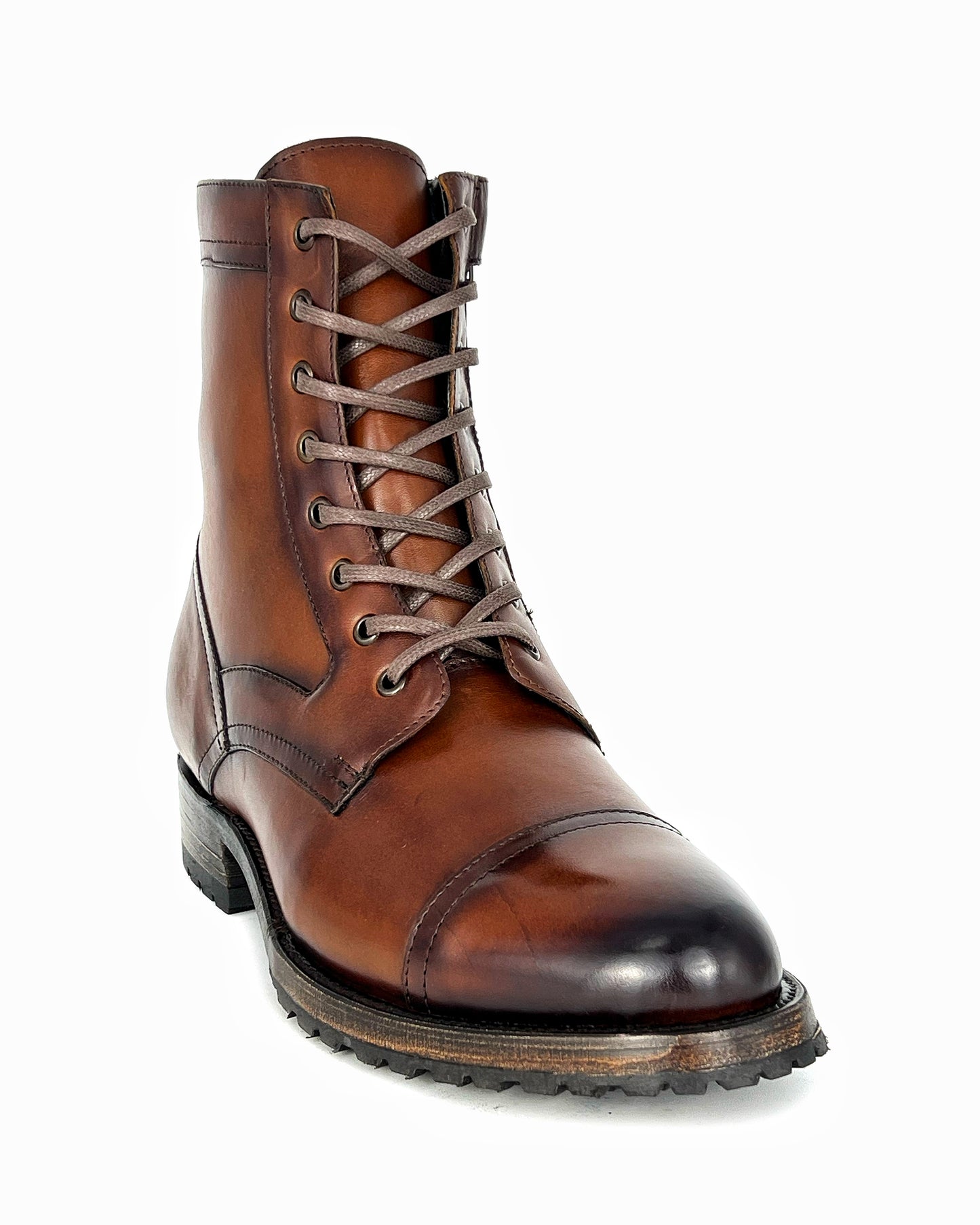 CARLO BROWN PITON BOOTS