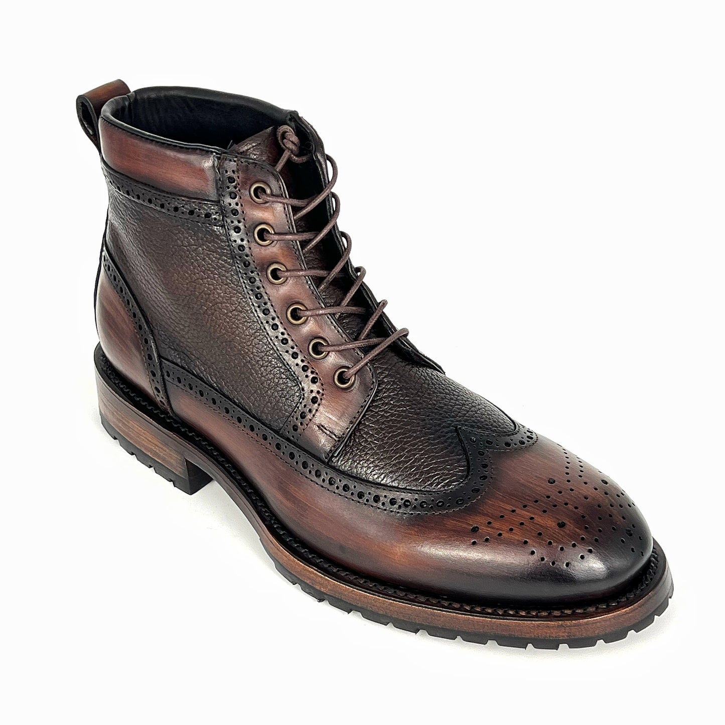 CARLO BROWN PITON BOOTS