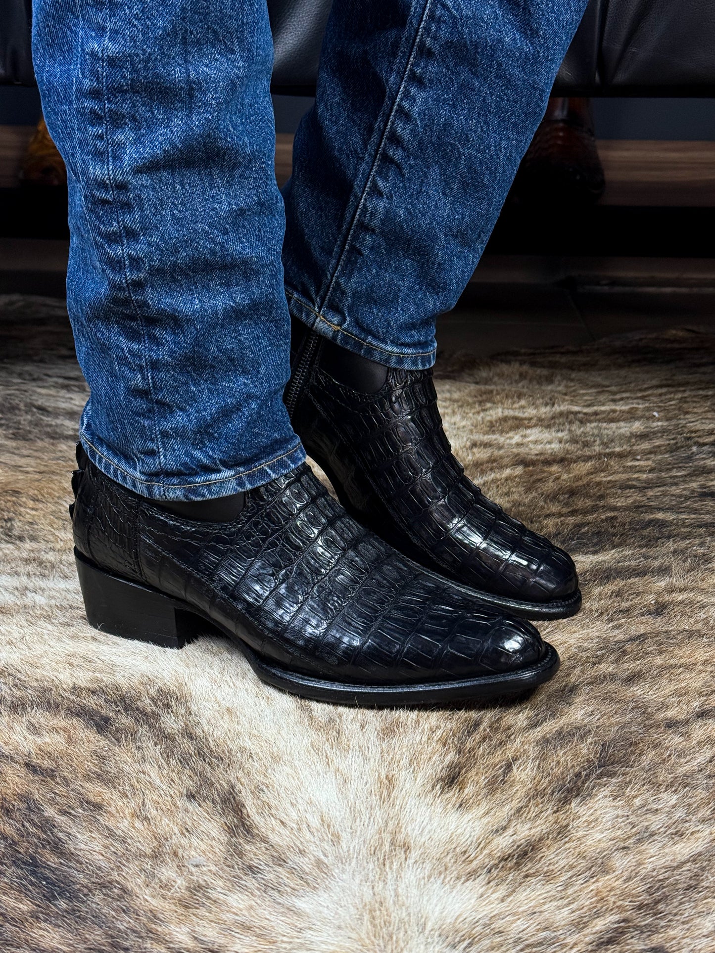 CARLO BROWN PITON BOOTS