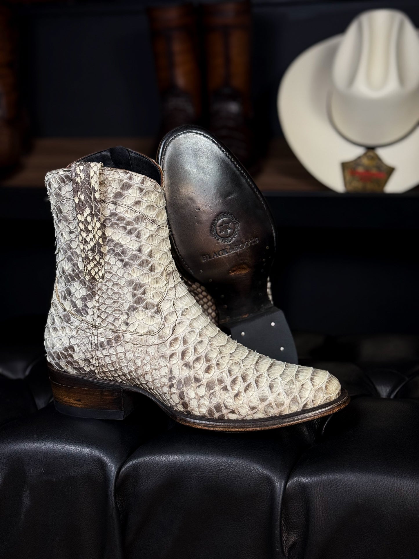 EMMA BROWN PITON BOOTS