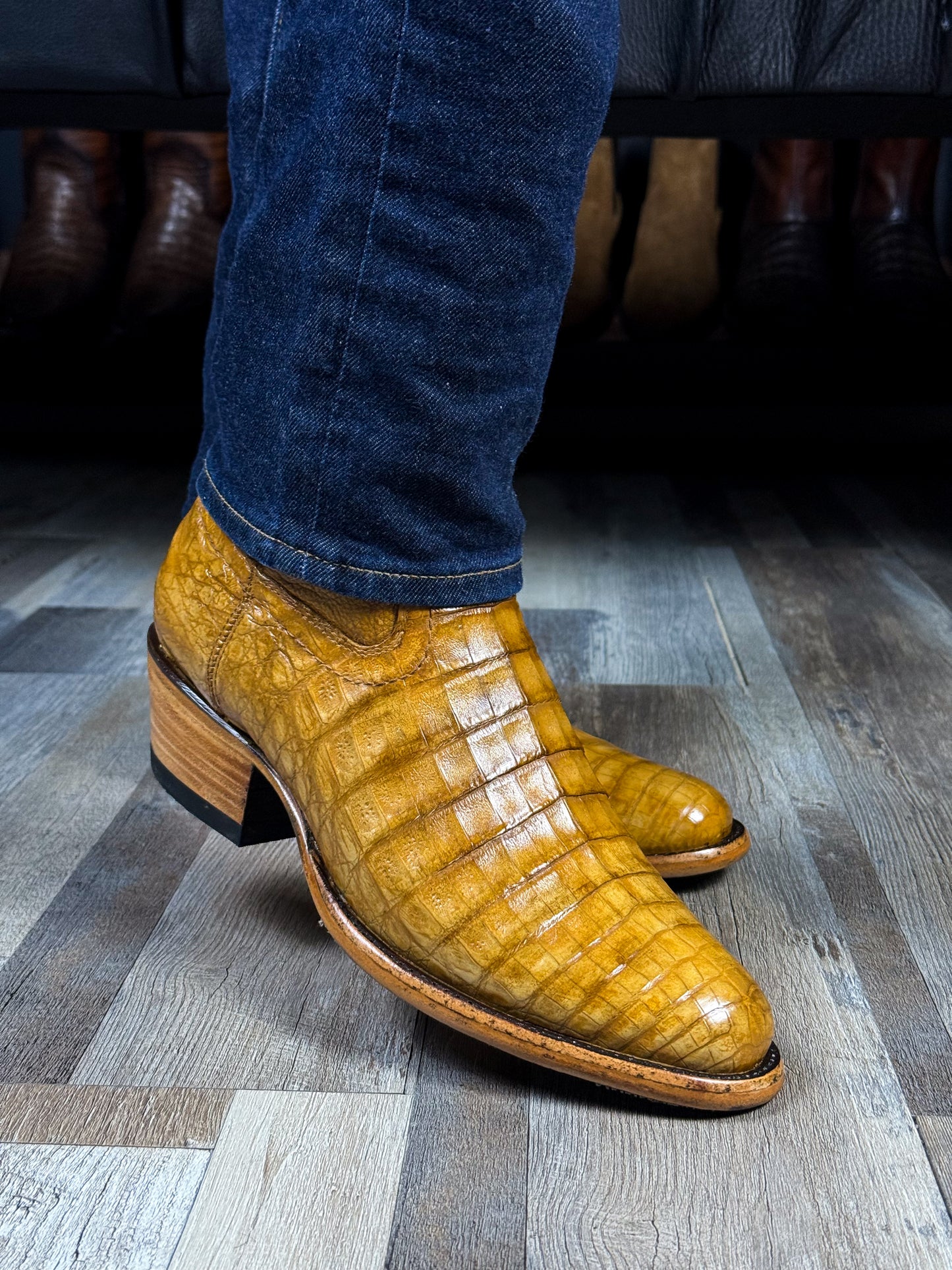 CARLO BROWN PITON BOOTS