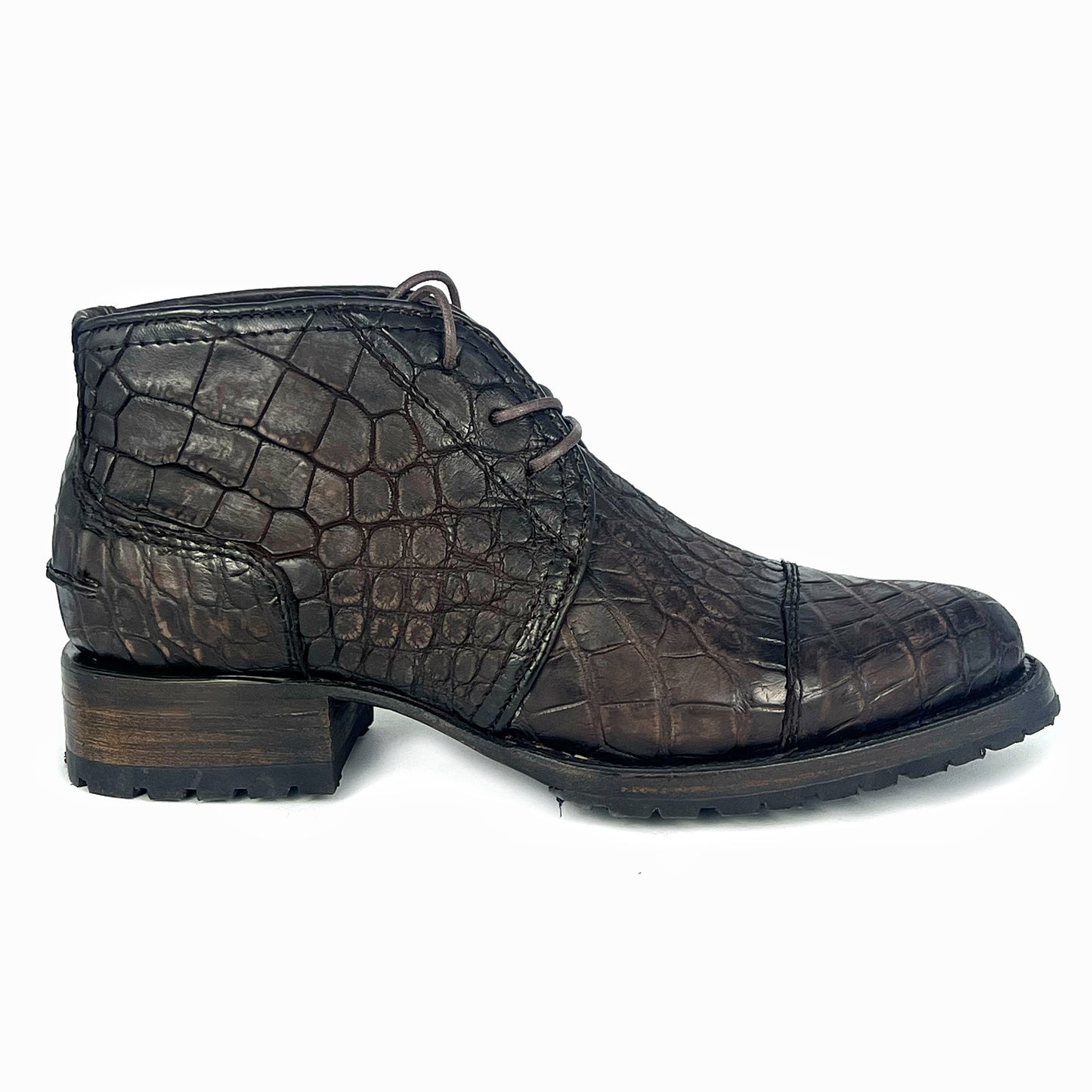 CARLO BROWN PITON BOOTS
