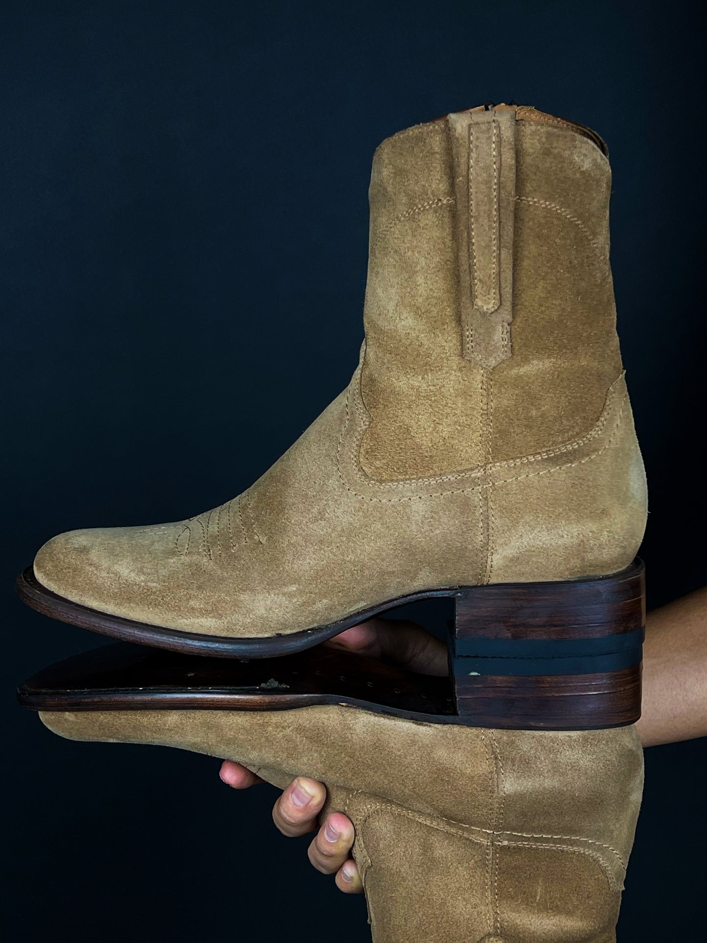 CARLO BROWN PITON BOOTS