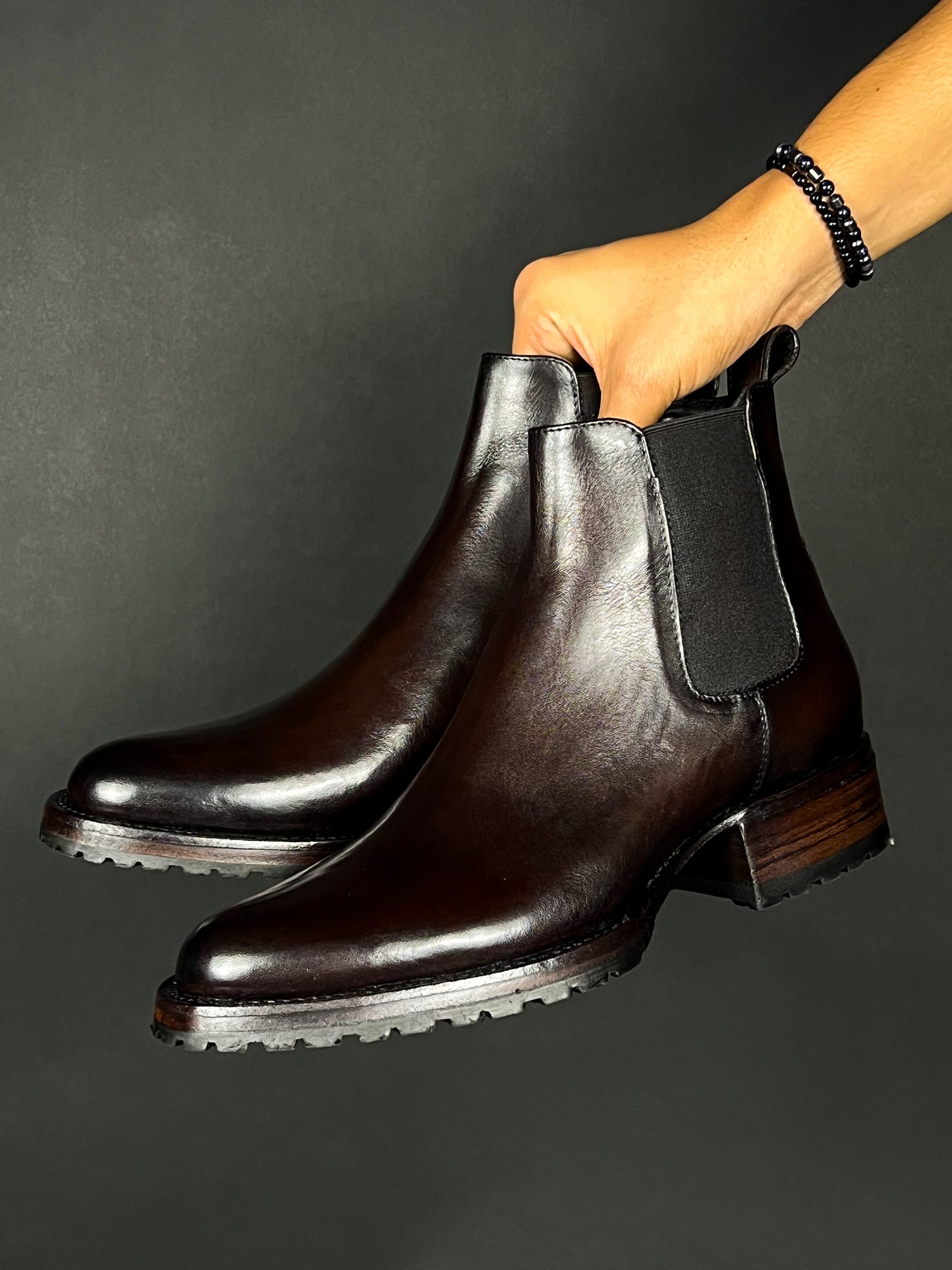 CARLO BROWN PITON BOOTS