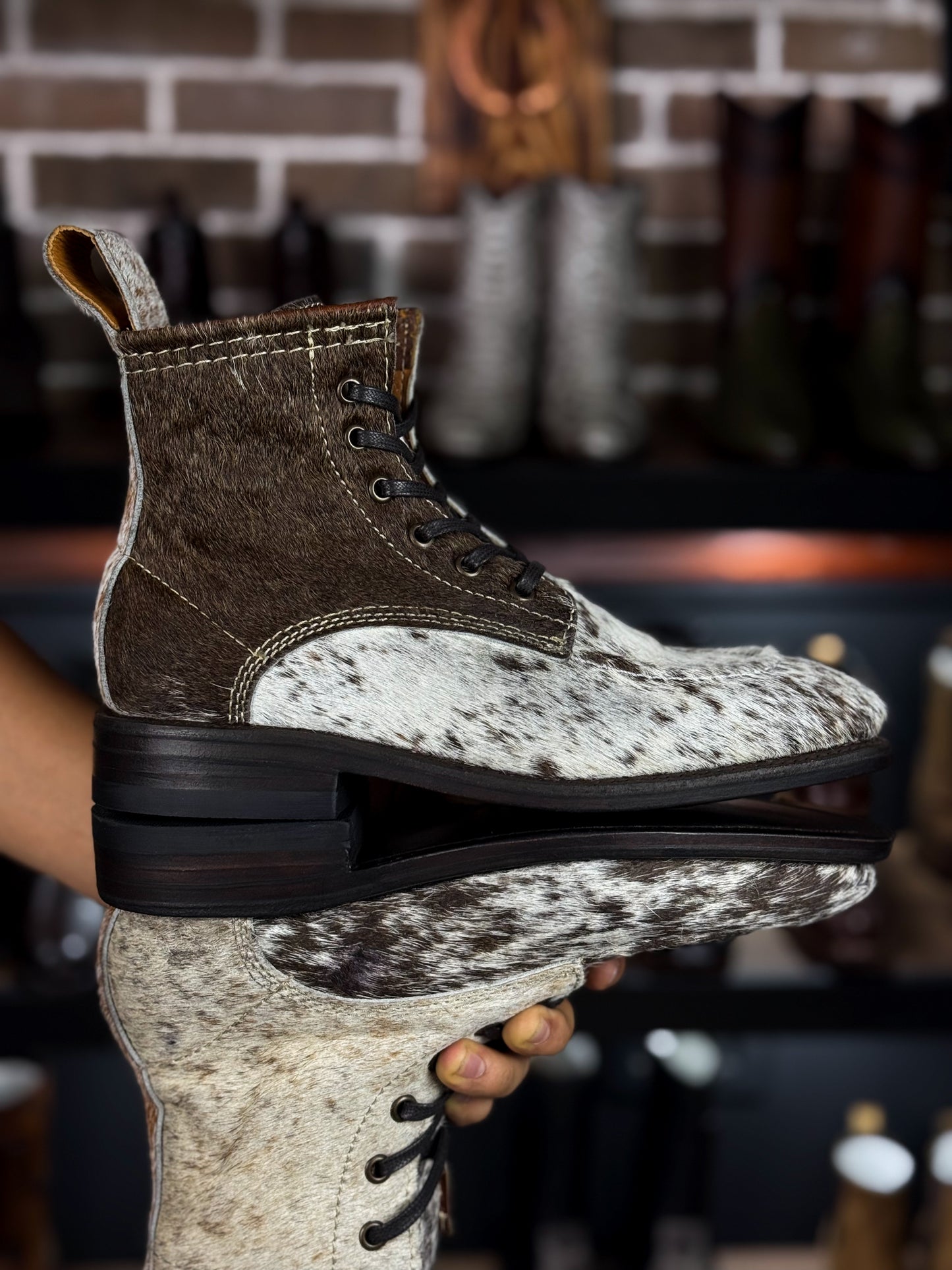 CARLO BROWN PITON BOOTS