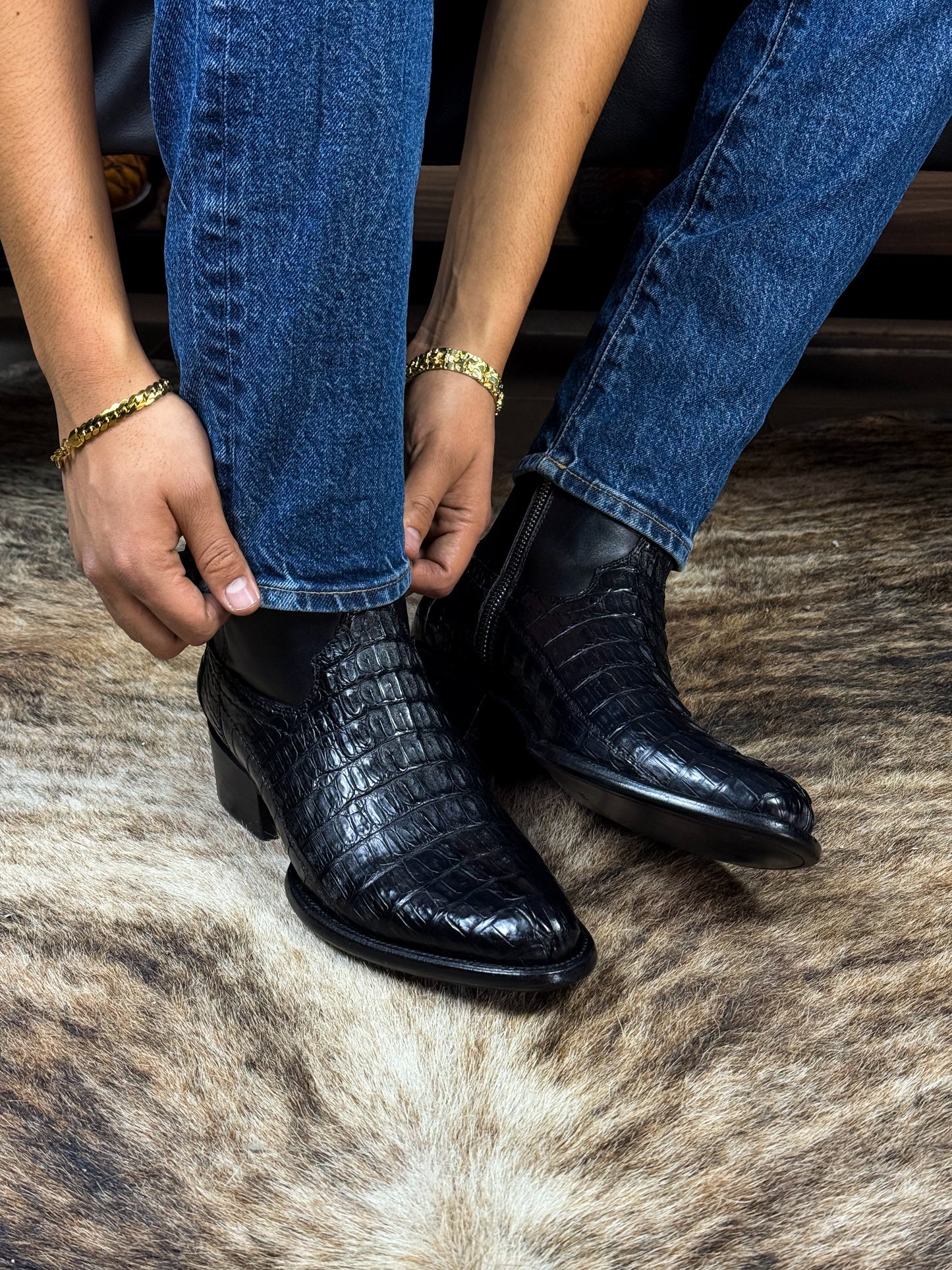 CARLO BROWN PITON BOOTS