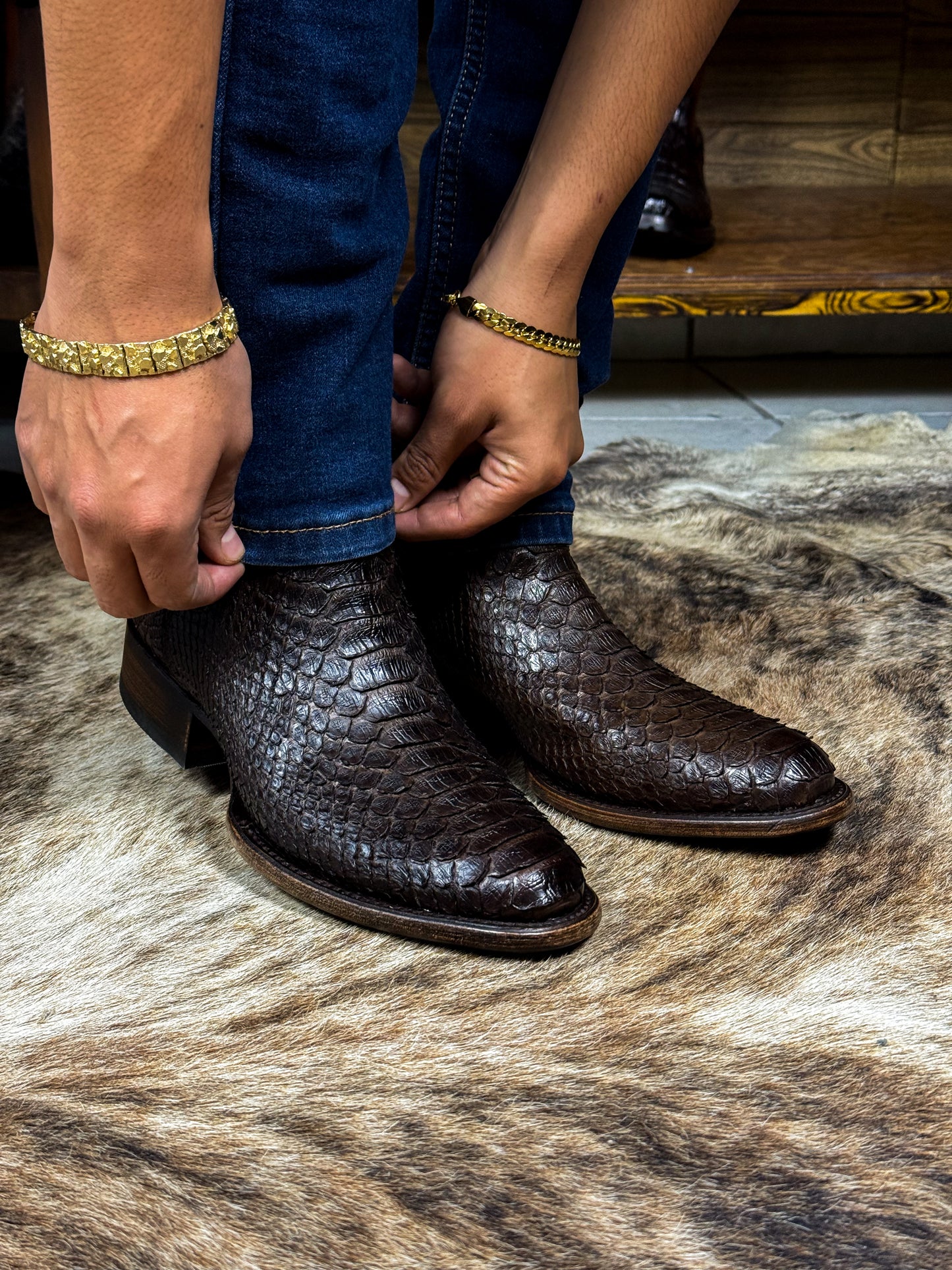 EMMA BROWN PITON BOOTS