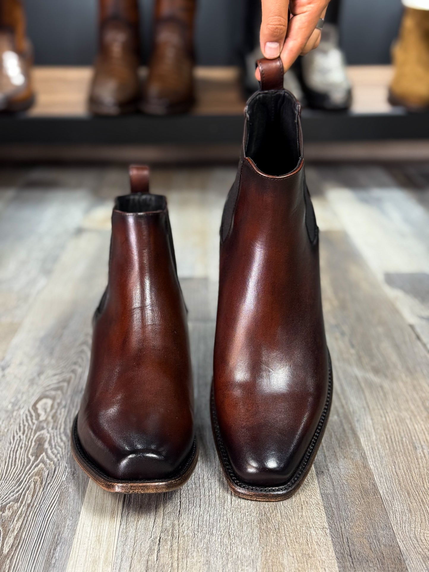 CARLO BROWN PITON BOOTS