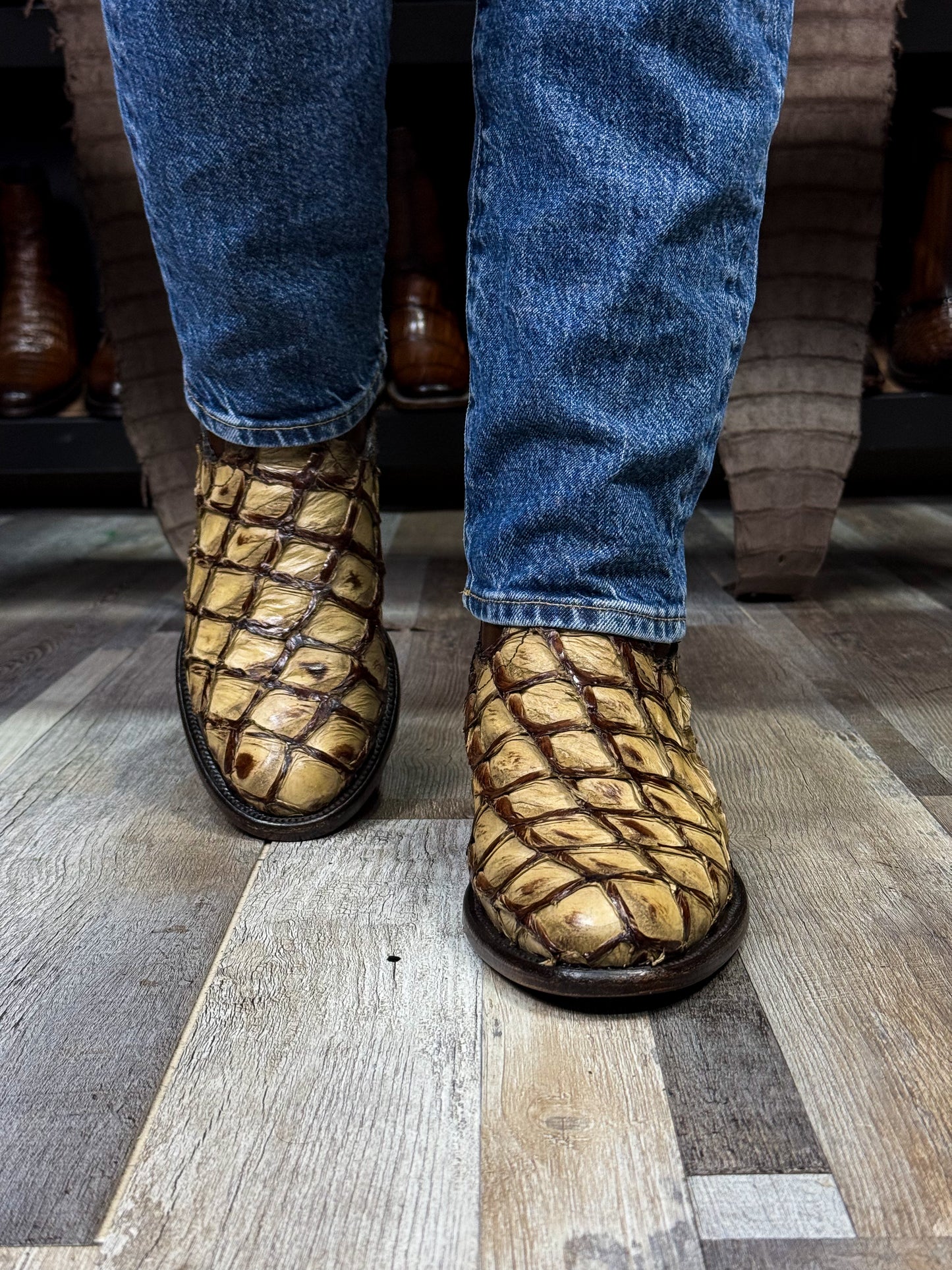 CARLO BROWN PITON BOOTS
