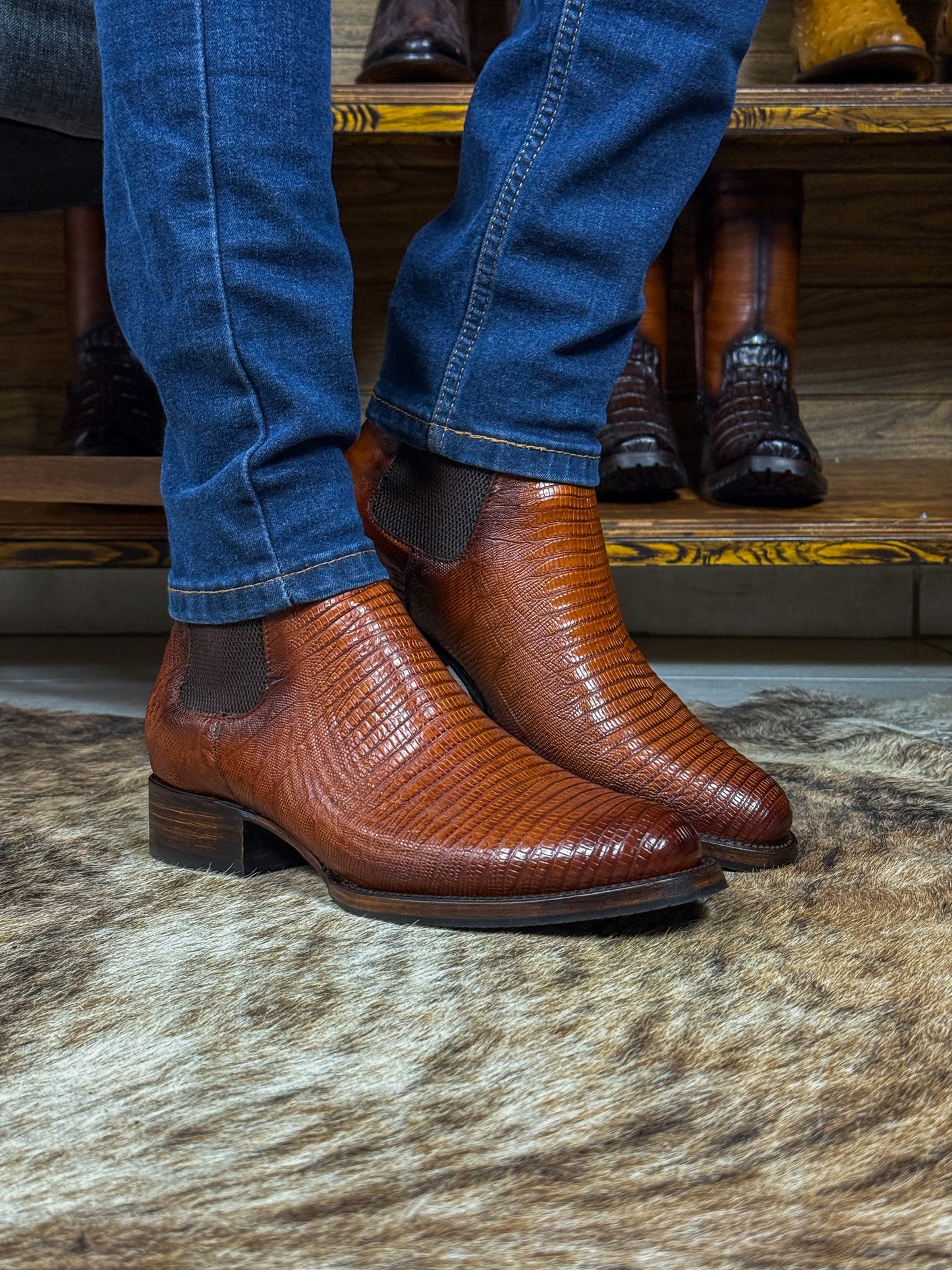 CARLO BROWN PITON BOOTS