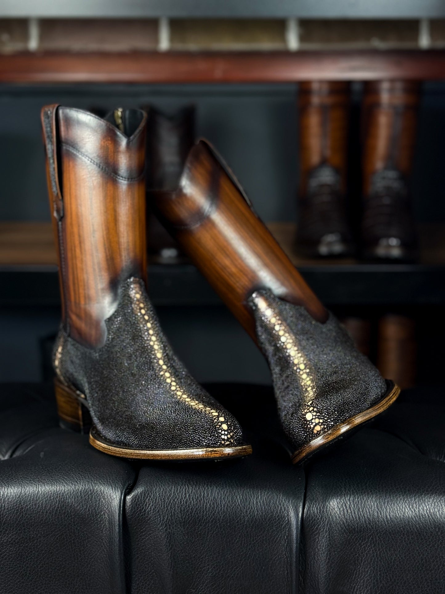 EMMA BROWN PITON BOOTS