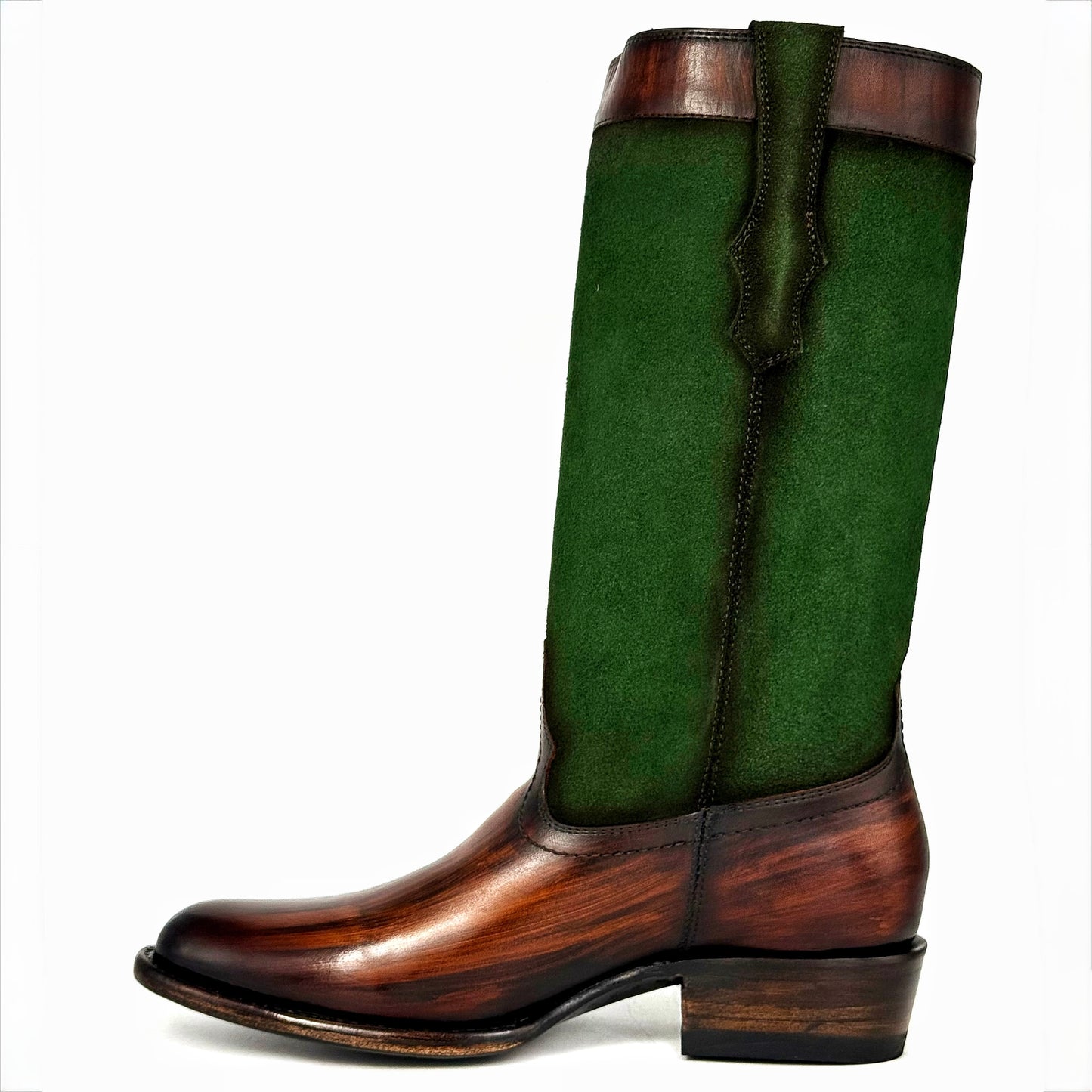 CARLO BROWN PITON BOOTS
