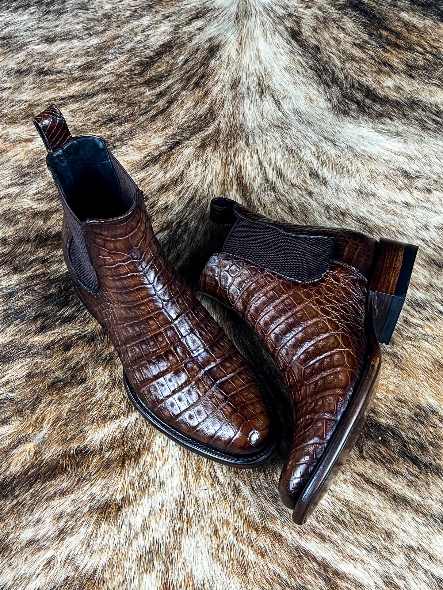 CARLO BROWN PITON BOOTS