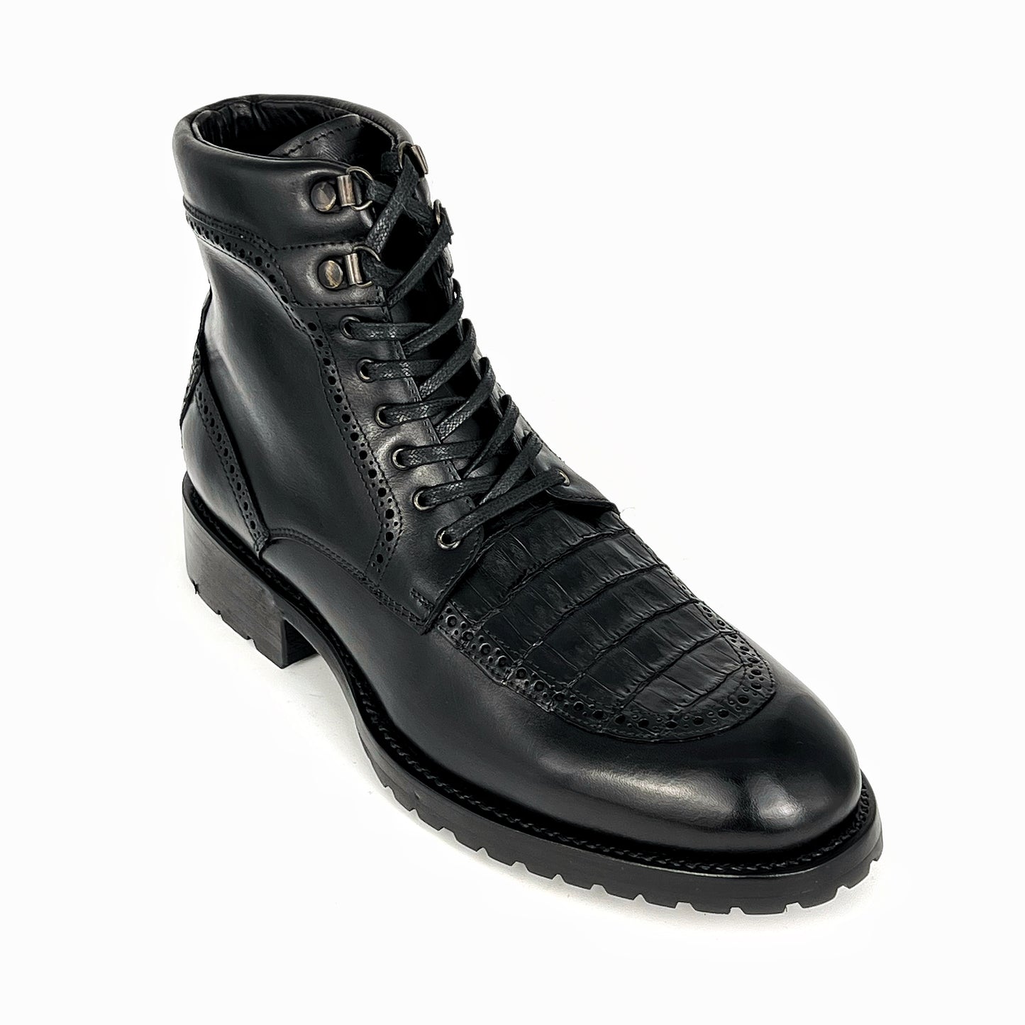 CARLO BROWN PITON BOOTS