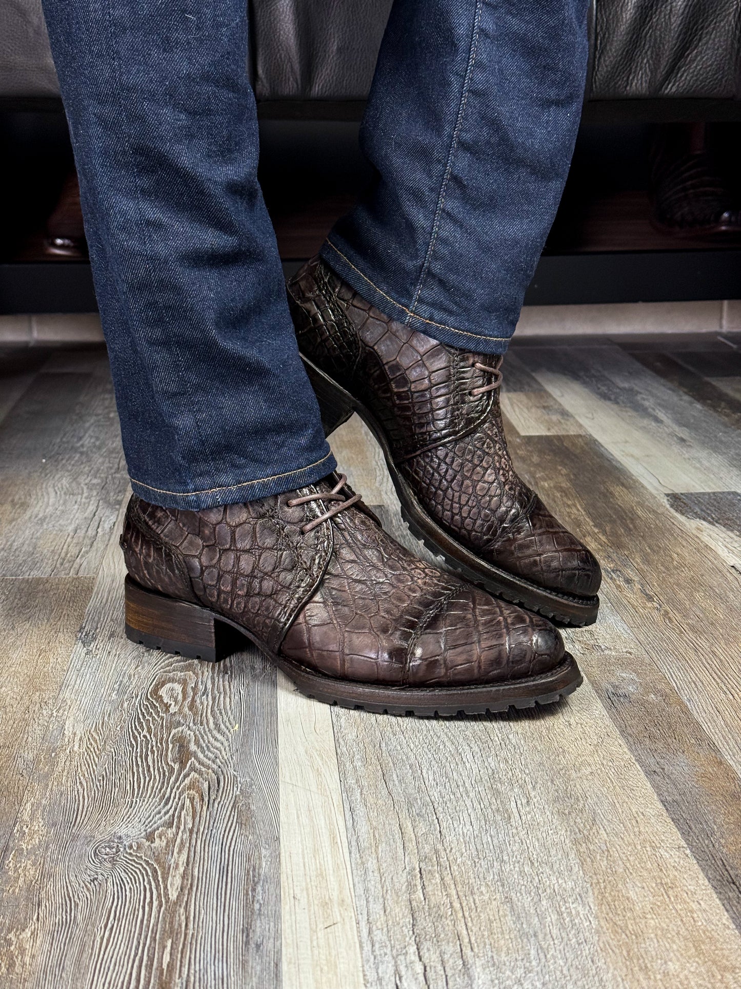 CARLO BROWN PITON BOOTS